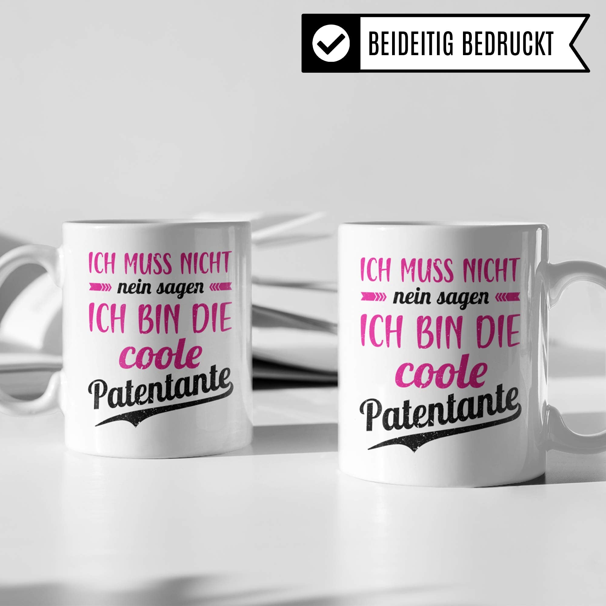 Pagma Druck Tasse Patentante, Becher Patentante Geschenk, Willst du Meine Patentante Sein Taufgeschenke für Paten, Patin Taufpatin Patenkind Geschenkidee, Kaffeebecher Patensohn Patentochter lustig