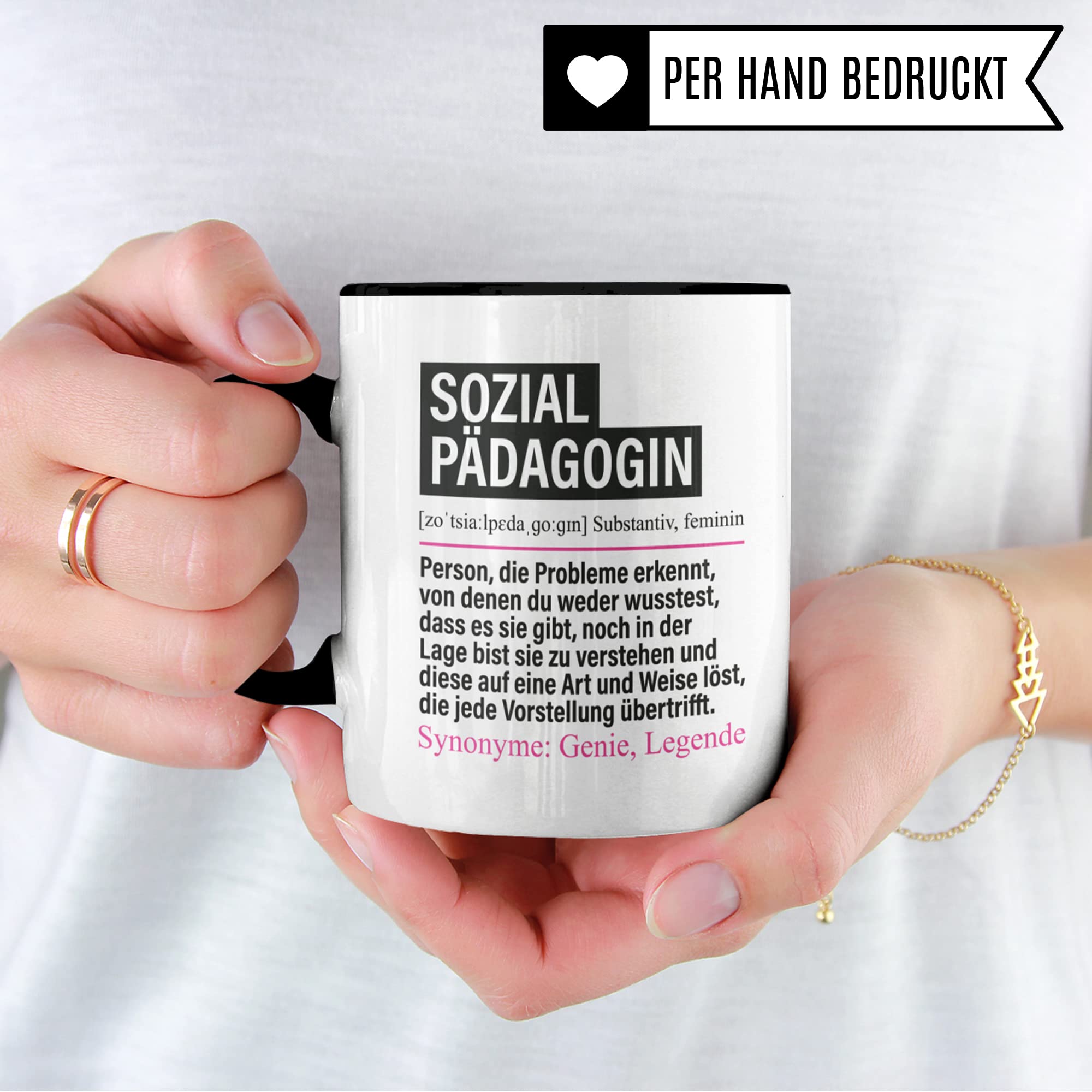 Tasse Sozialpädagogin lustig, Sozialpädagogin Geschenk Beruf, Spruch Kaffeebecher Sozialpädagogik Geschenkidee, Beruf Sozialpädagoginnen Kaffee-Tasse Teetasse Becher