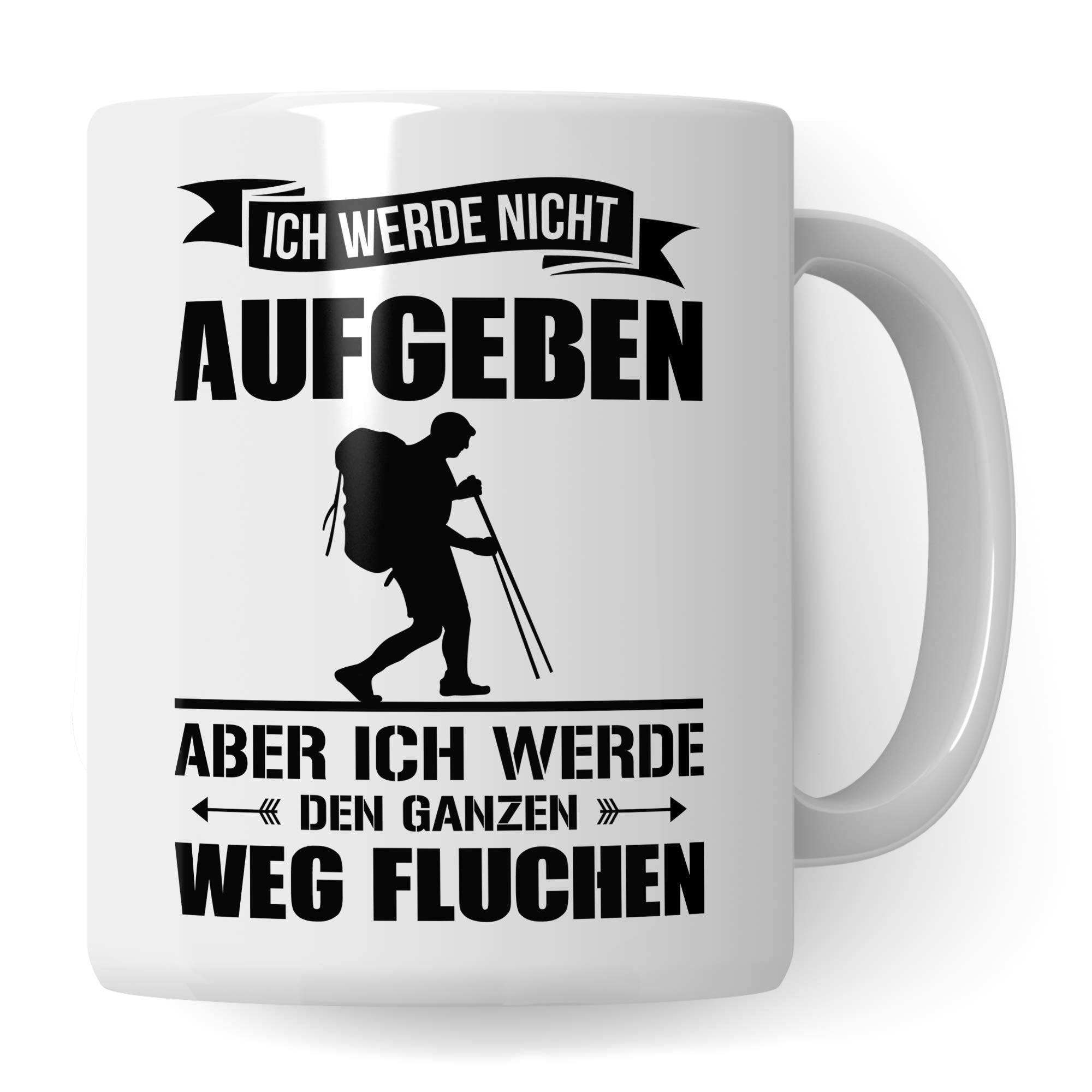 Pagma Druck Wandern Tasse, Berg Geschenk, Kaffeetasse Wanderung Bergsteigen Berggehen Spruch, Berge Gebirge Alpen Becher, Mountains Kaffeebecher für Wanderer & Bergsteiger