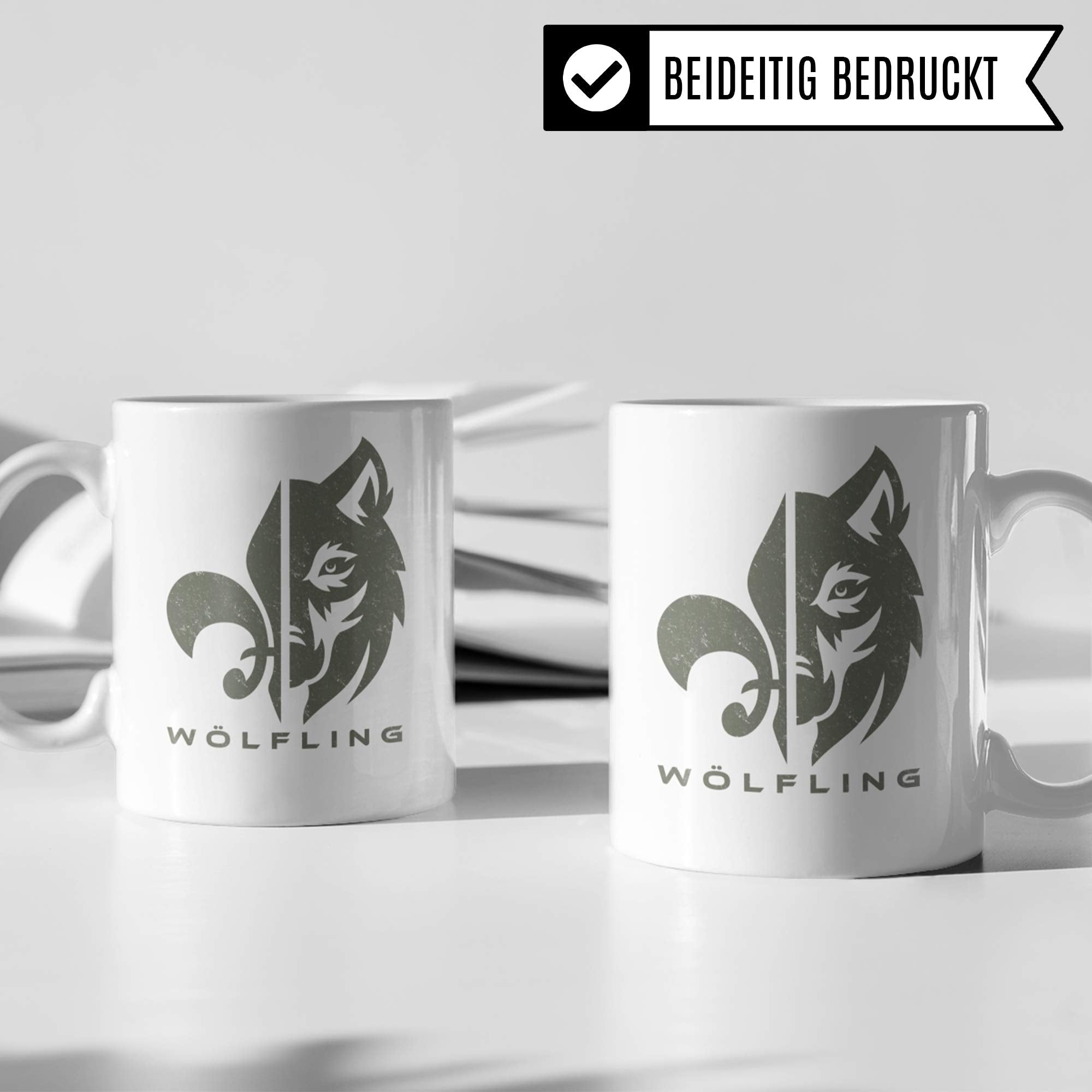 Pagma Druck Wölfling Geschenk Tasse, Pfadfinder Wölflinge Spruch Becher Geschenkidee, Kaffeetasse Scout Kaffeebecher