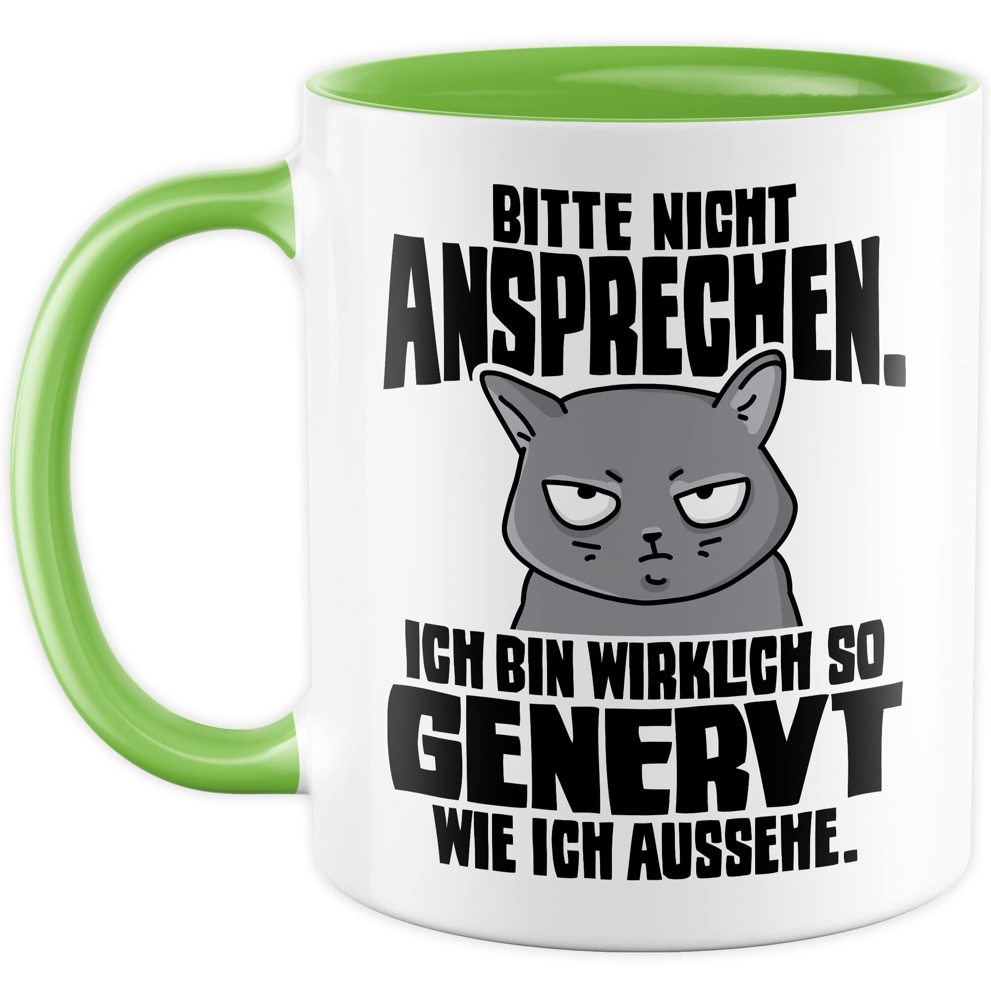 Lustige Tasse Spruch Kaffeetasse Sarkastisch Nicht ansprechen Kaffee-Becher Geschenk Büro Kollege Geschenkidee Kollegin Teetasse mit Motiv Humor