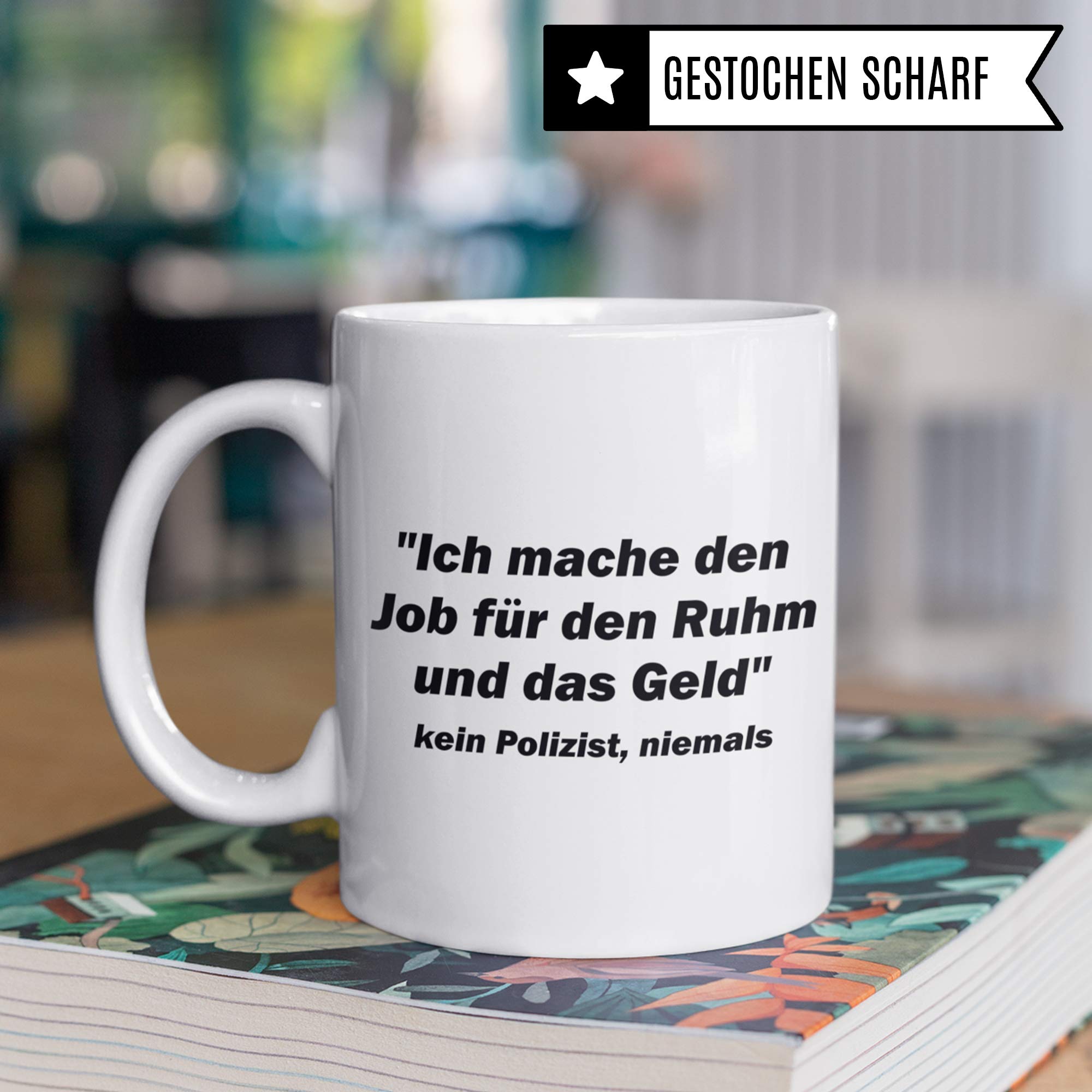 Pagma Druck Polizei Tasse, Geschenk für Polizisten Spruch, Becher Polizist Polizistin Geschenkidee Kaffeetasse, Ausbildung Polizeibeamter Streife Kaffeebecher