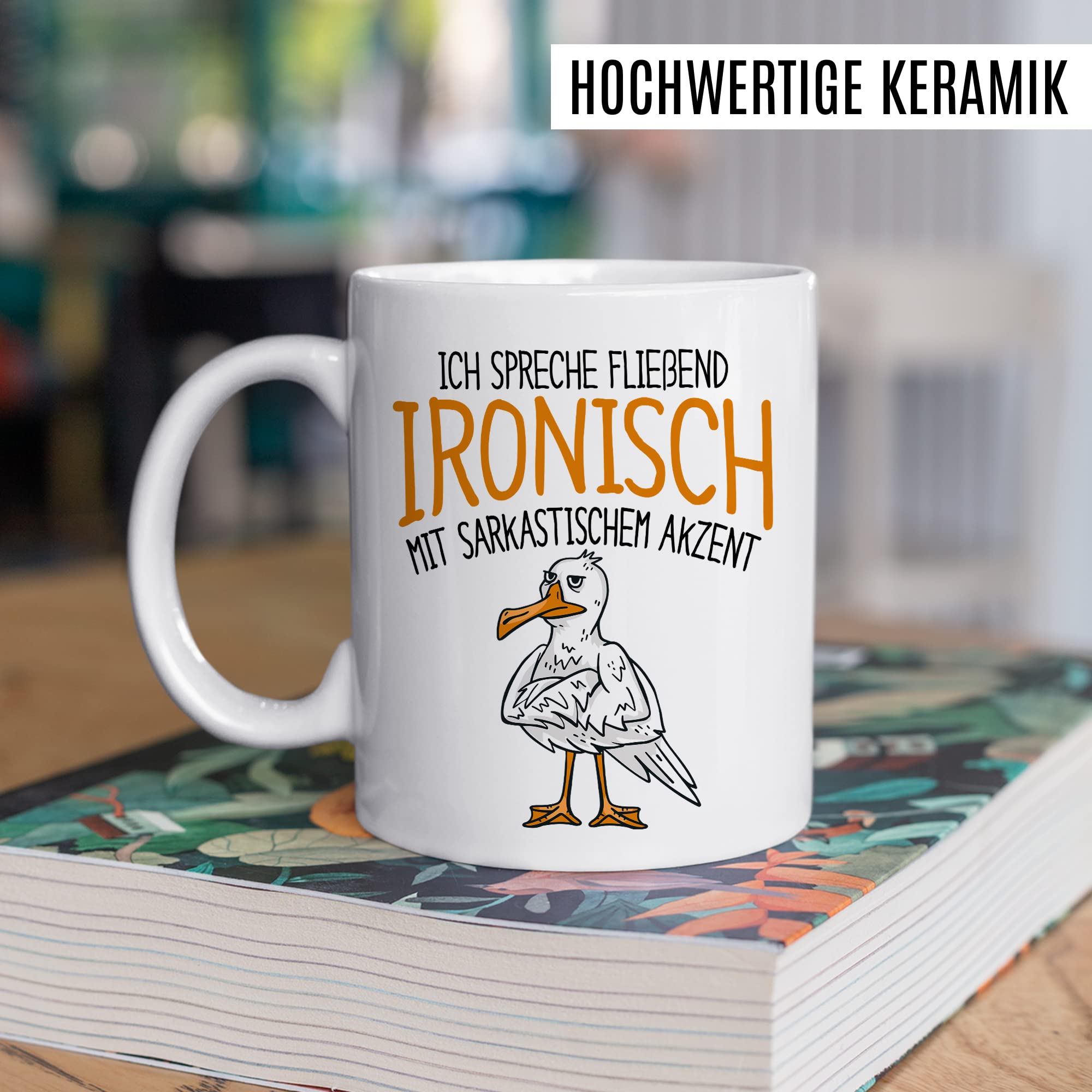 Tasse Sarkasmus Geschenk, Ich spreche fließend ironisch mit sarkastischem Akzent Geschenkidee Kaffee-Becher Kaffeetasse Ironie Sarkasmus Teetasse Witztasse Tasse mit Spruch lustig
