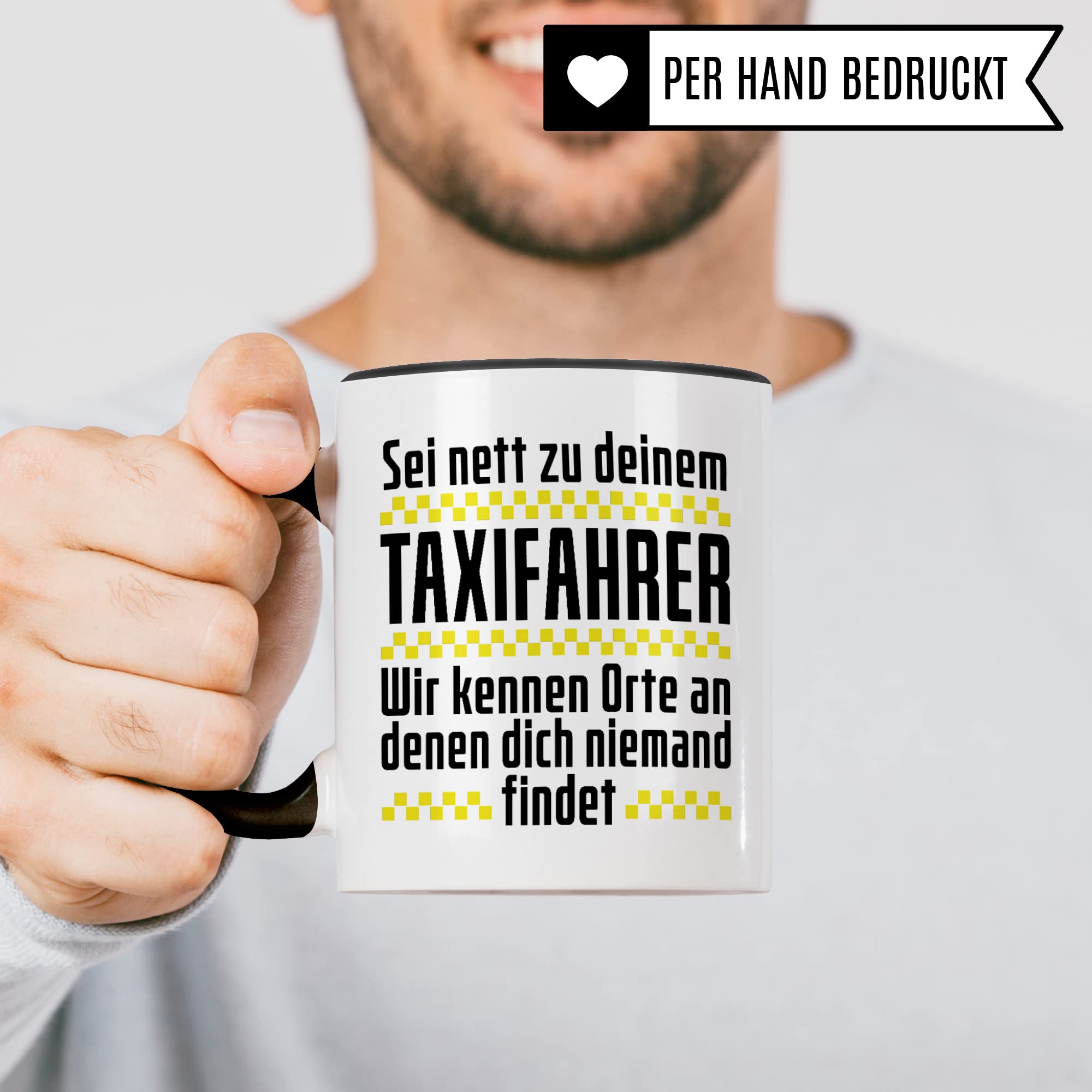 Taxi Tasse, Taxifahrer lustiger Spruch Geschenkidee Kaffeetasse, Taxi Geschenk Humor Taxichauffeur Teetasse Becher Kaffeebecher