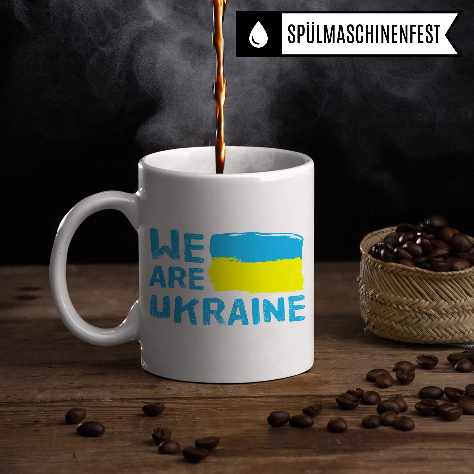 Ukraine Tasse: We are Ukraine - Ukrainer Flagge Kaffeebecher Geschenk Land Europa Kaffeetasse