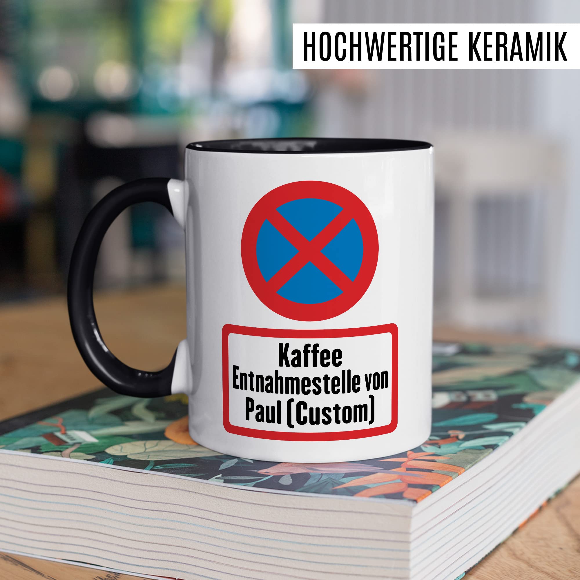 Kaffee Entnahmestelle Tasse Feuerwehr Geschenkidee Kaffeetasse mit lustigen Spruch Geschenk für Feuerwehrmann Kaffeebecher Feuerwehrauto Becher