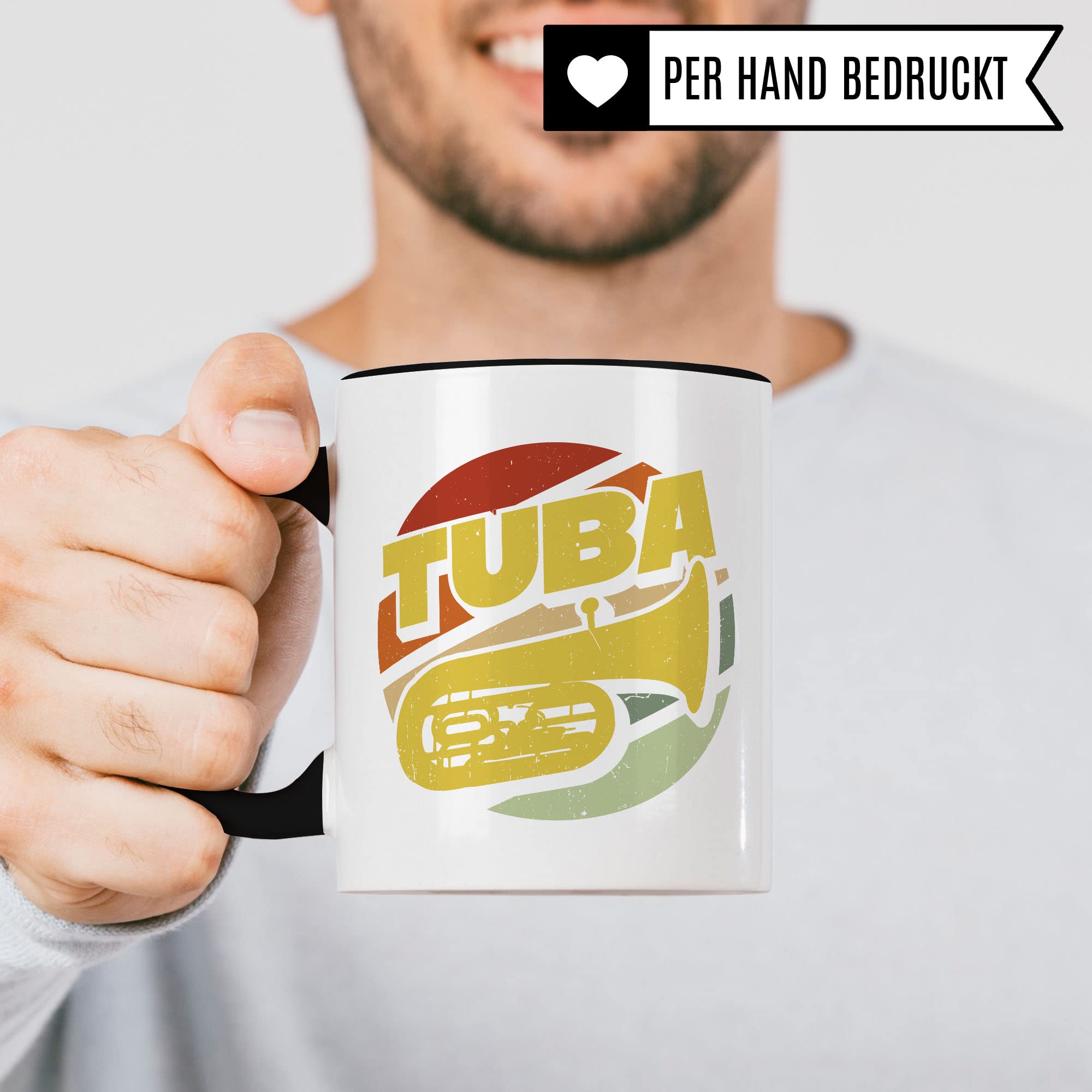 Tuba Tasse Geschenkidee Kaffeetasse Geschenk für Tubaspieler Kaffeebecher Bigband Becher