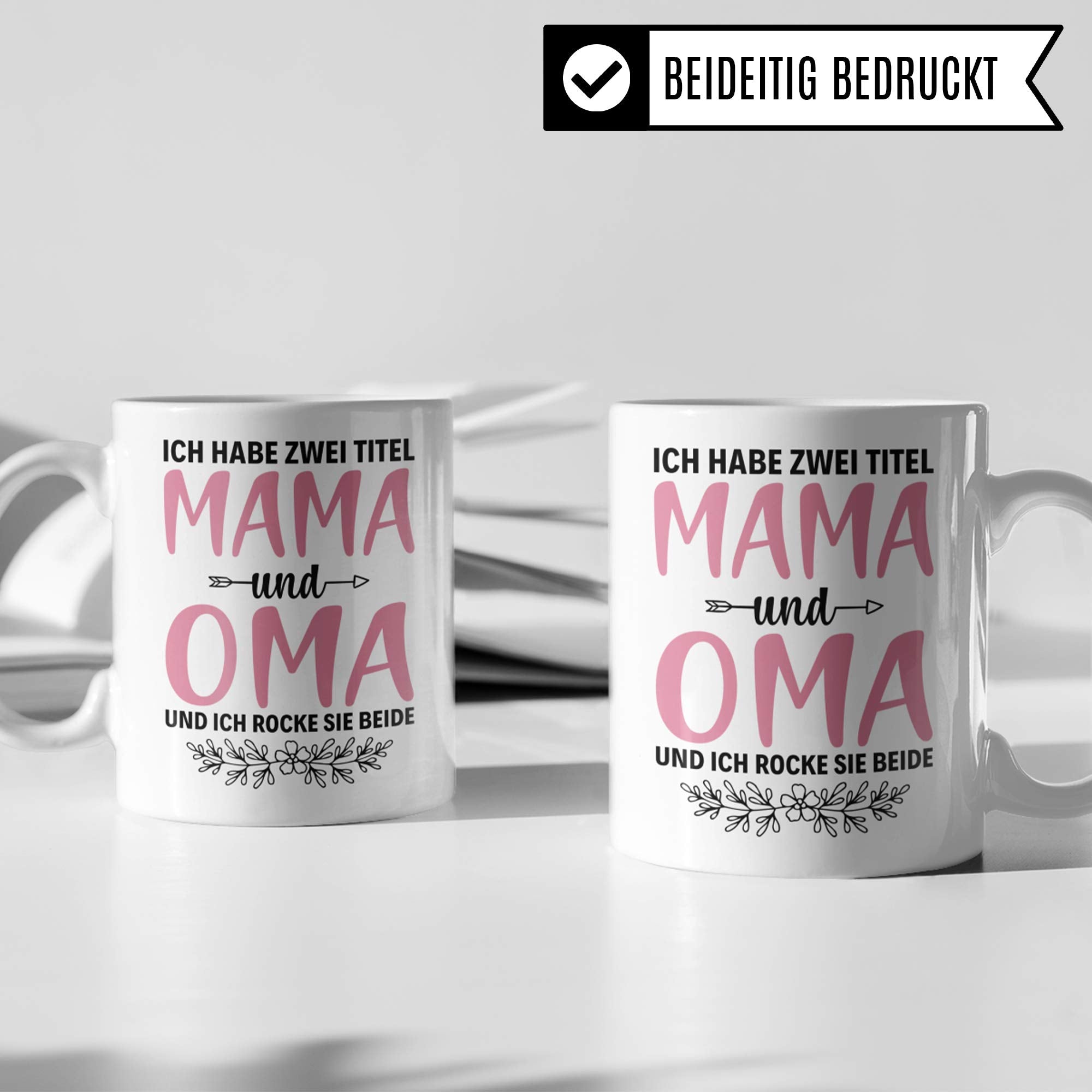 Oma Tasse Geschenk, Großmutter Spruch Becher Geschenkidee, Kaffeetasse für Omi mit Spruch, Großeltern Kaffeebecher