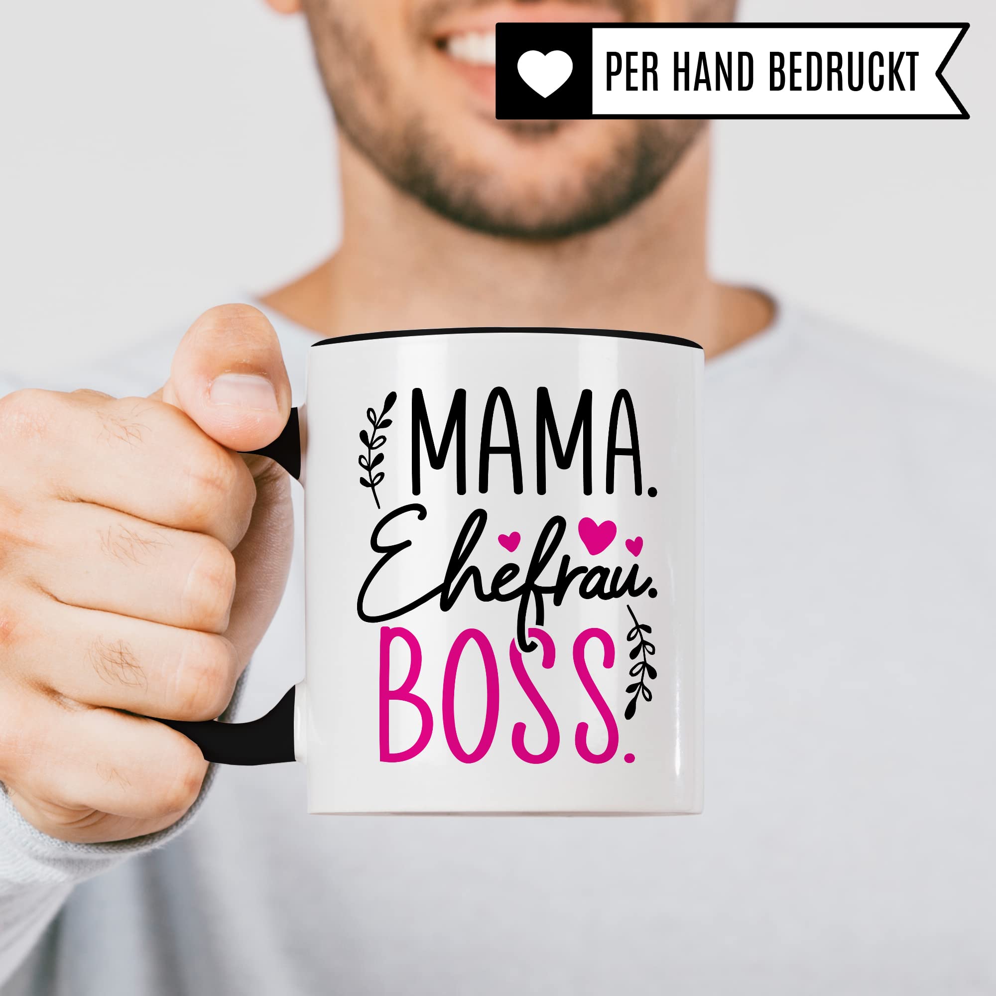 Tasse Mama Geschenk, Mama Ehefrau Boss Geschenkidee Kaffeetasse mit Spruch lustig Kaffee-Becher Mutter Chef Teetasse Muttertag Kaffee-Tasse