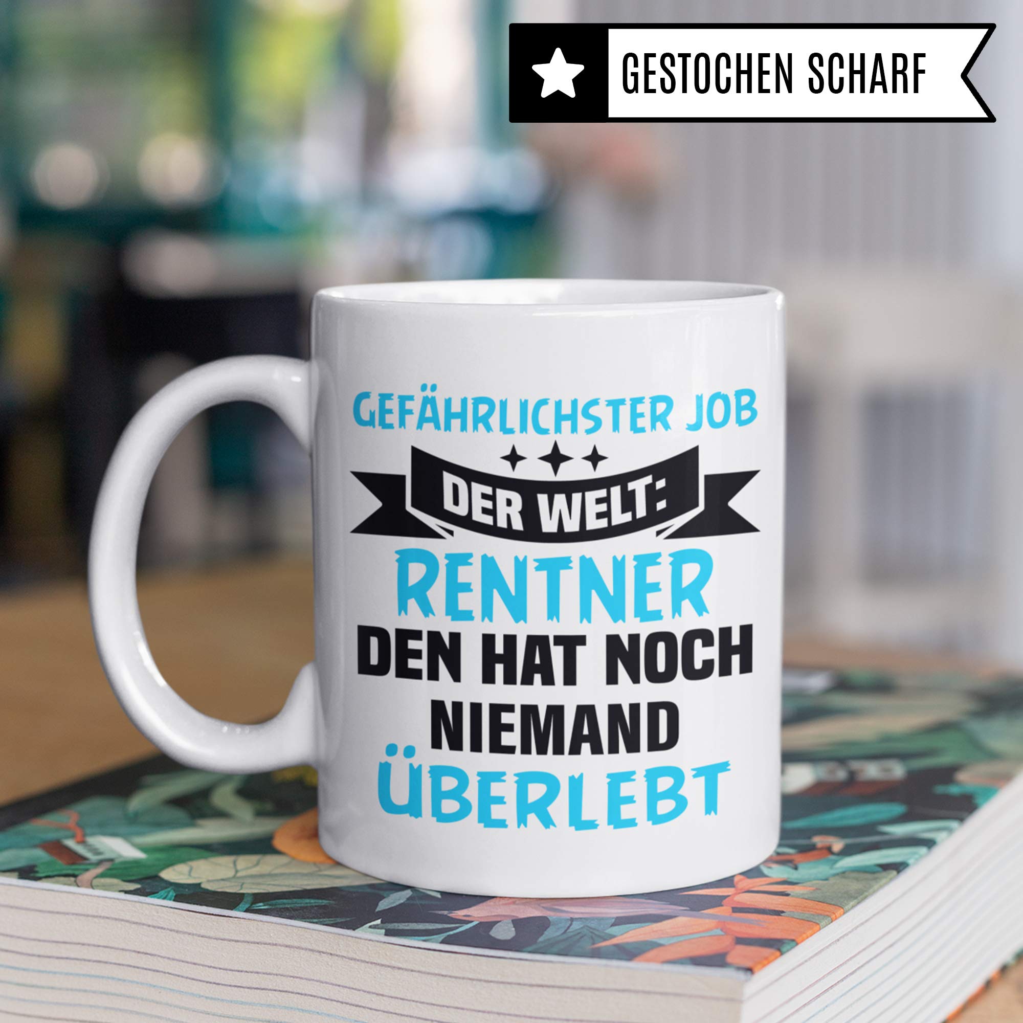 Pagma Druck Rentner Tasse, Rente Geschenk, Ruhestand Spruch Becher Geschenkidee, Kaffeetasse Renteneintritt Pensionierung Kaffeebecher