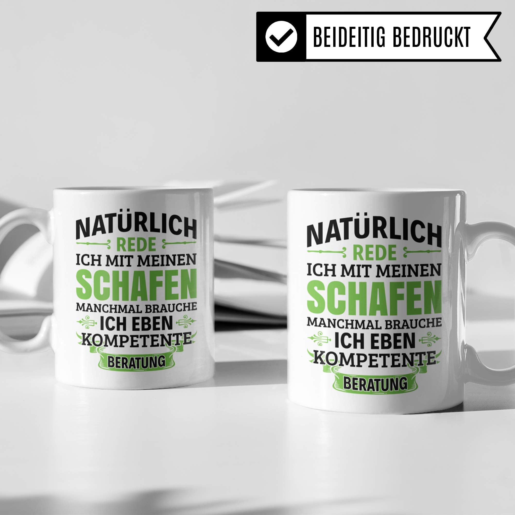 Pagma Druck Tasse Schaf Geschenk, Becher Geschenkidee für Schäfer & Schafzüchter, Kaffeetasse Schafzucht Schäferei Schäfchen Kaffeebecher