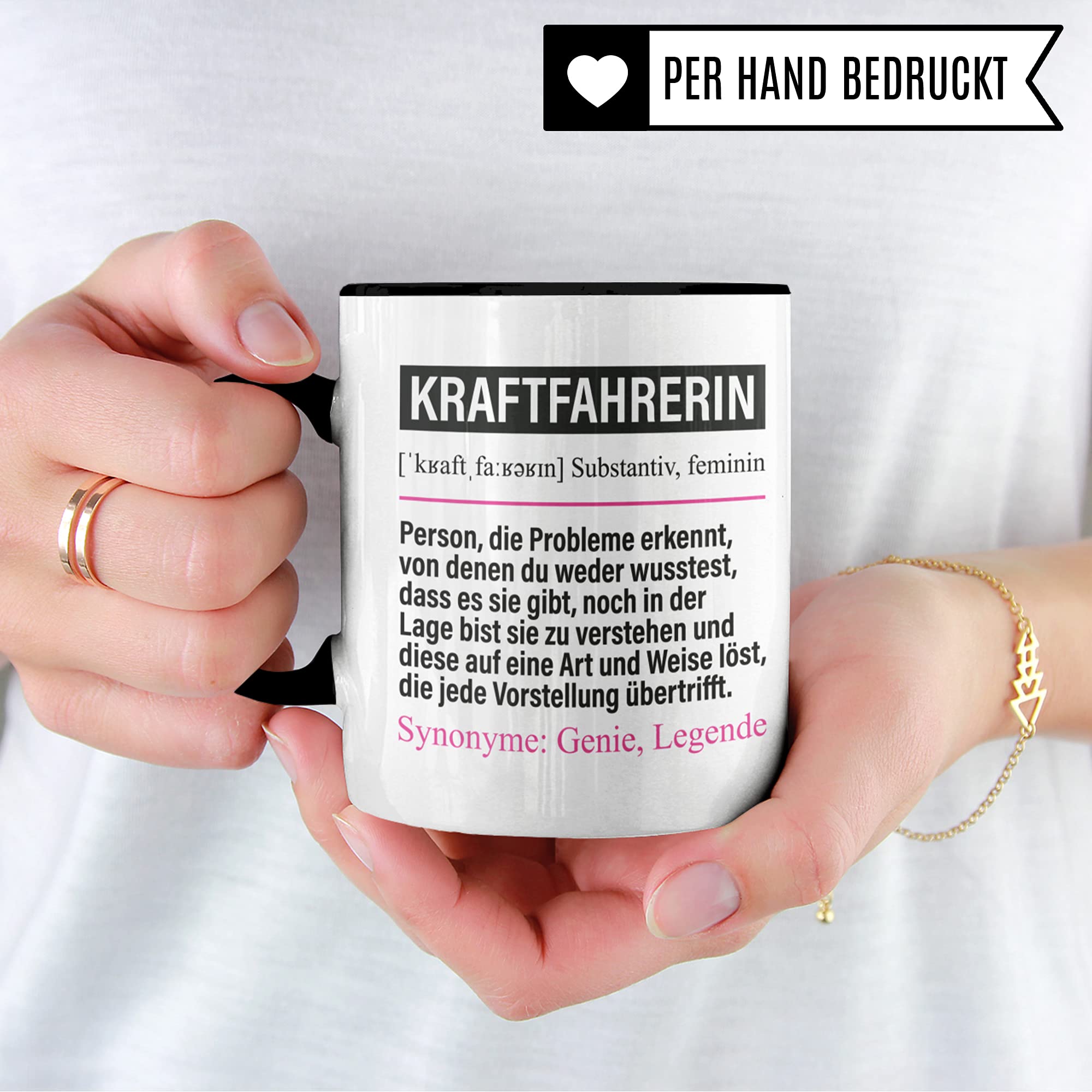 Kraftfahrerin Tasse lustig, Kraftfahrerin Geschenk Beruf, Spruch Berufskraftfahrerin Frauen Geschenkidee, Kaffeetasse Beruf LKW Fahrerin Kaffeebecher Teetasse Becher