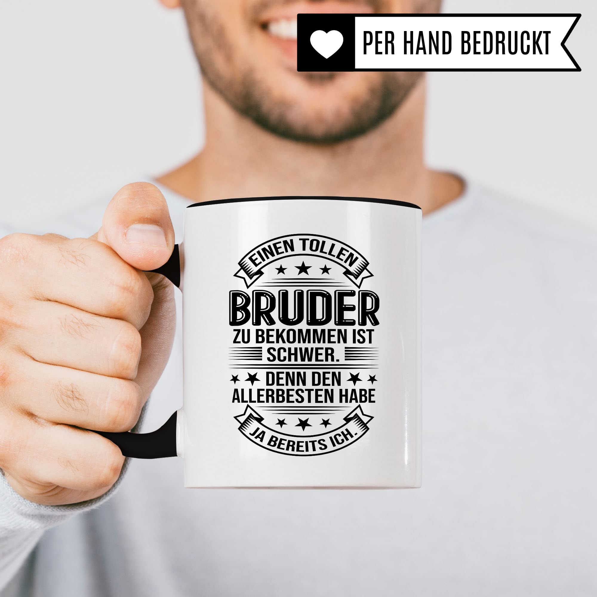 Toller Bruder Tasse Geschwister Kaffeetasse Brüder Geschenk Bruderherz Kaffee-Becher Schwester Geschenkidee Berster Bruder Motiv Geschwisterliebe