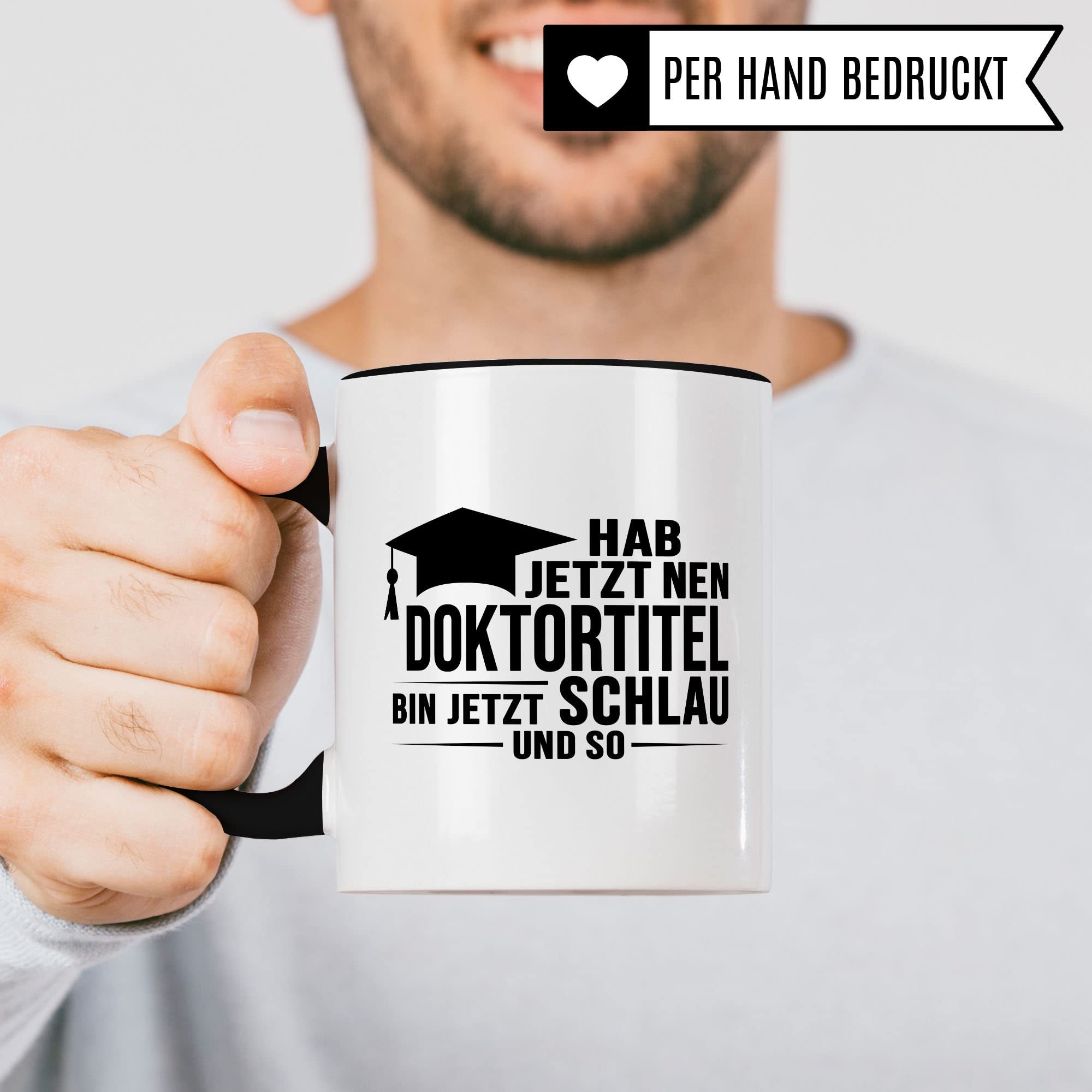 Doktortitel Tasse Geschenkidee, Kaffeebecher mit Spruch lustig, Doktor Geschenk, Kaffeetasse Humor Witz Geschenkidee für Doktorarbeit, Doktorin Teetasse