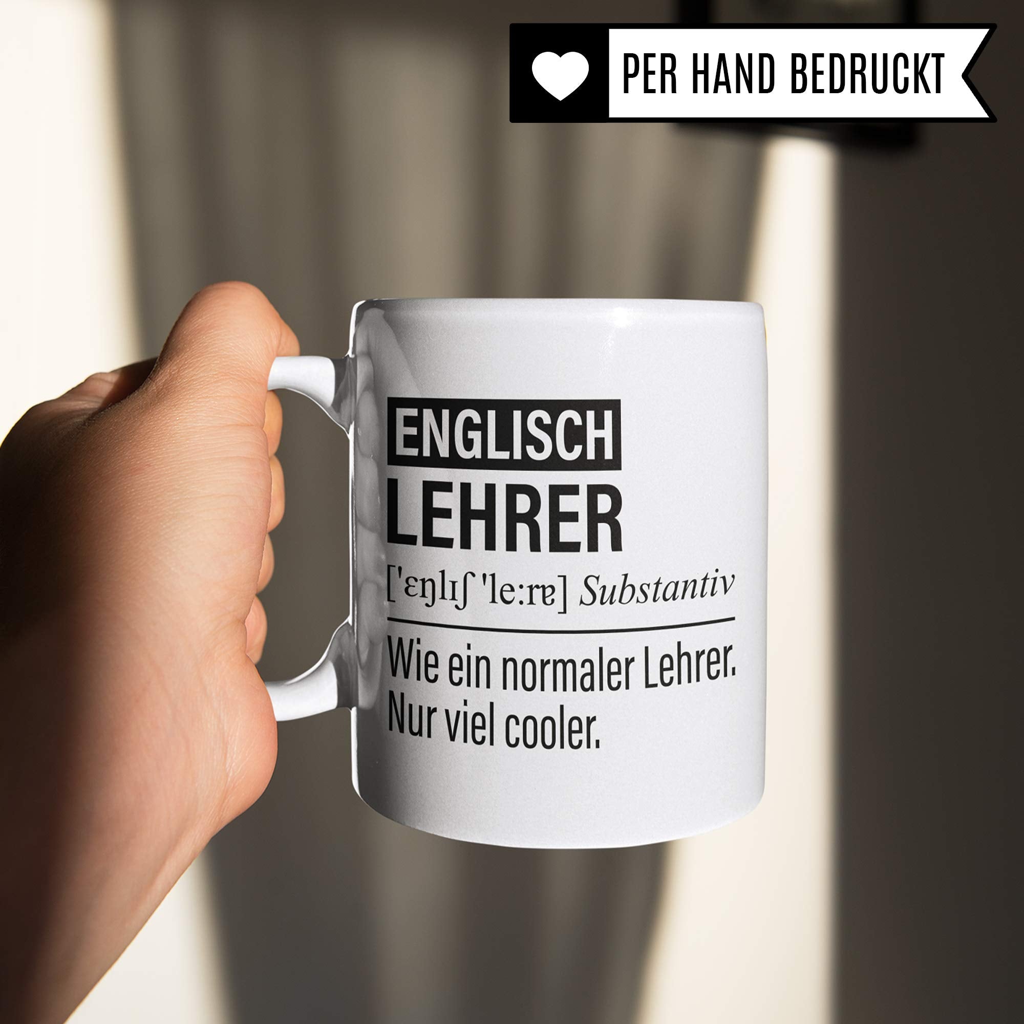 Englischlehrer Tasse, Geschenk für Englisch Lehrer, Kaffeetasse Geschenkidee Lehrer, Kaffeebecher Lehramt Schule Englisch Unterricht Witz