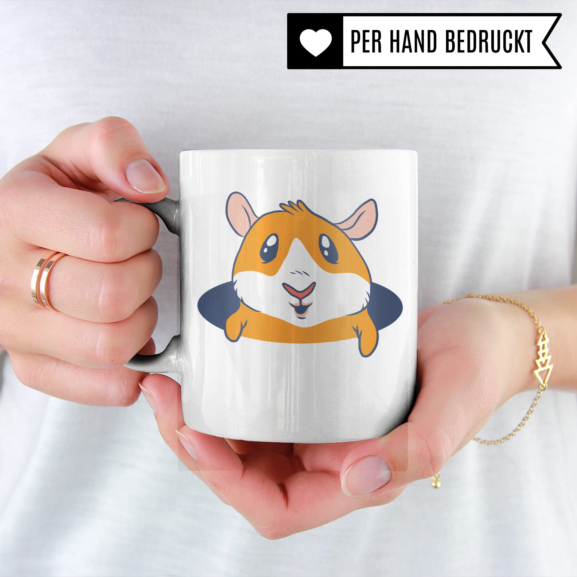 Meerschweinchen Tasse, Meerschwein Kaffeetasse Geschenk für Meerschweinchenbesitzer, Kaffeebecher für Kinder Männer Frauen, Haustier Motiv