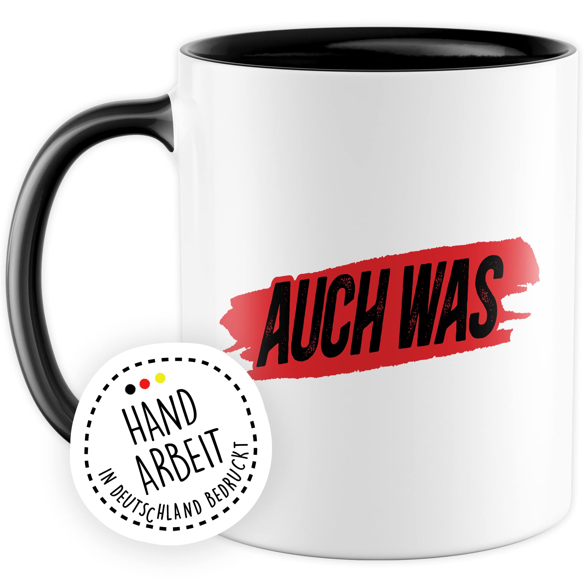 Tasse Spruch lustig, Auf der Rückseite steht auch was Tasse mit Spruch lustig Geschenk Geschnekidee Kaffee-Becher Kaffeetasse Humor Flachwitz Schenkelklopfer witzig