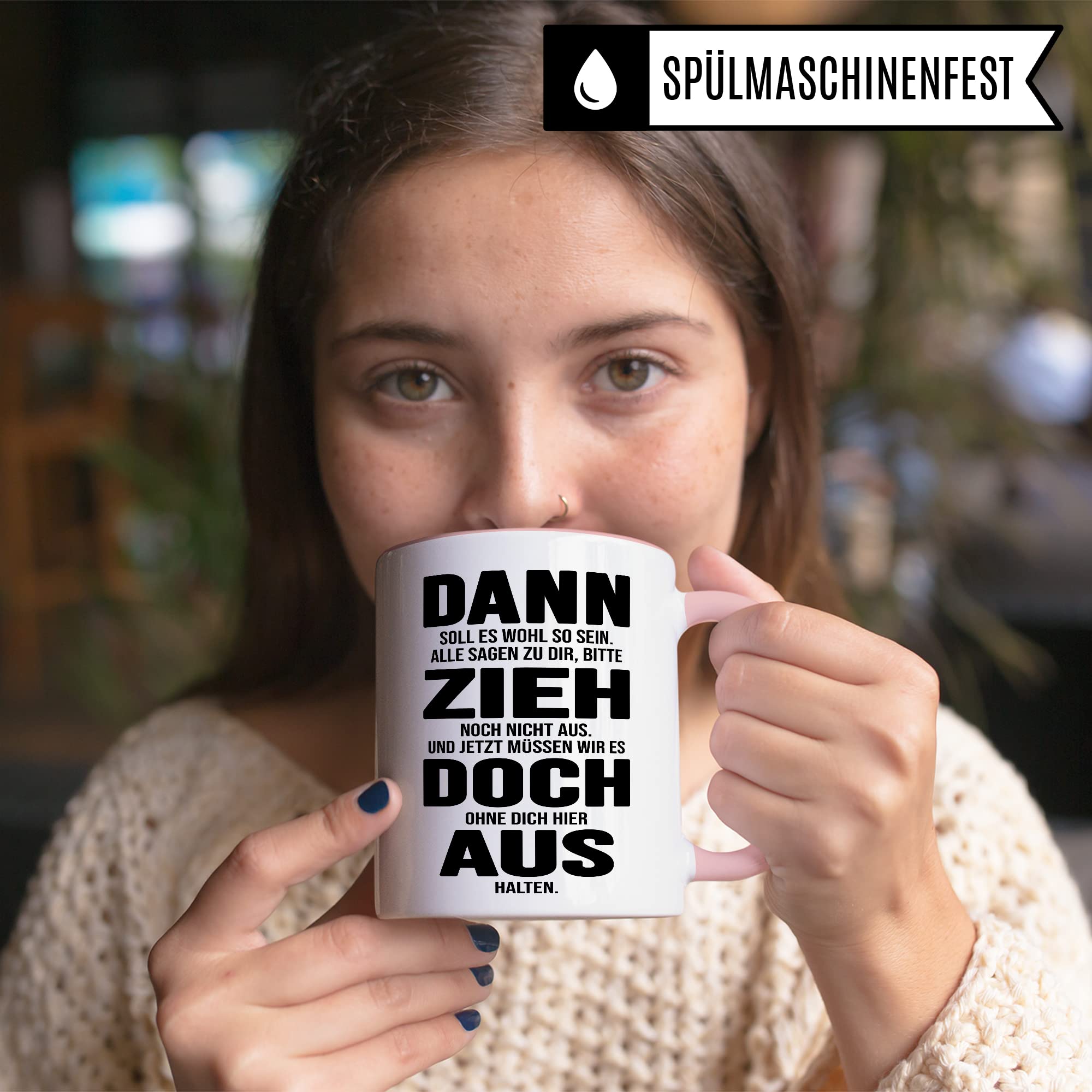 Tasse Umzug Zieh aus Spruch lustig Kaffee-Becher Geschenk Geschenkidee eigene Wohnung Kaffeetasse Geschirr Küche Wohnung Ausstattung Teetasse lustig zuhause Ausziehen
