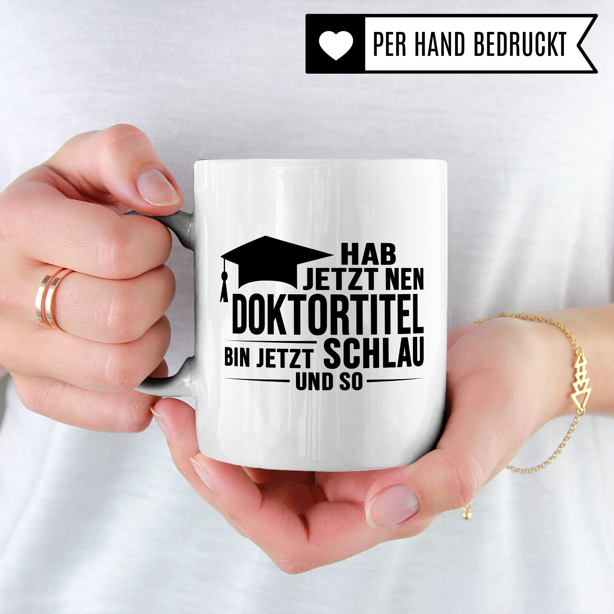 Doktortitel Tasse Geschenkidee, Kaffeebecher mit Spruch lustig, Doktor Geschenk, Kaffeetasse Humor Witz Geschenkidee für Doktorarbeit, Doktorin Teetasse