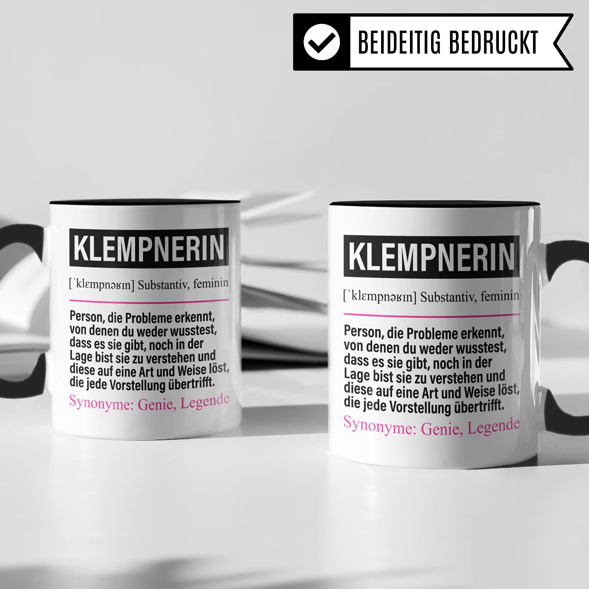 Klempnerin Tasse lustig, Klempnerin Geschenk Beruf, Spruch Installateurin Geschenkidee, Kaffeetasse Beruf Klempnerei Kaffeebecher Teetasse Becher