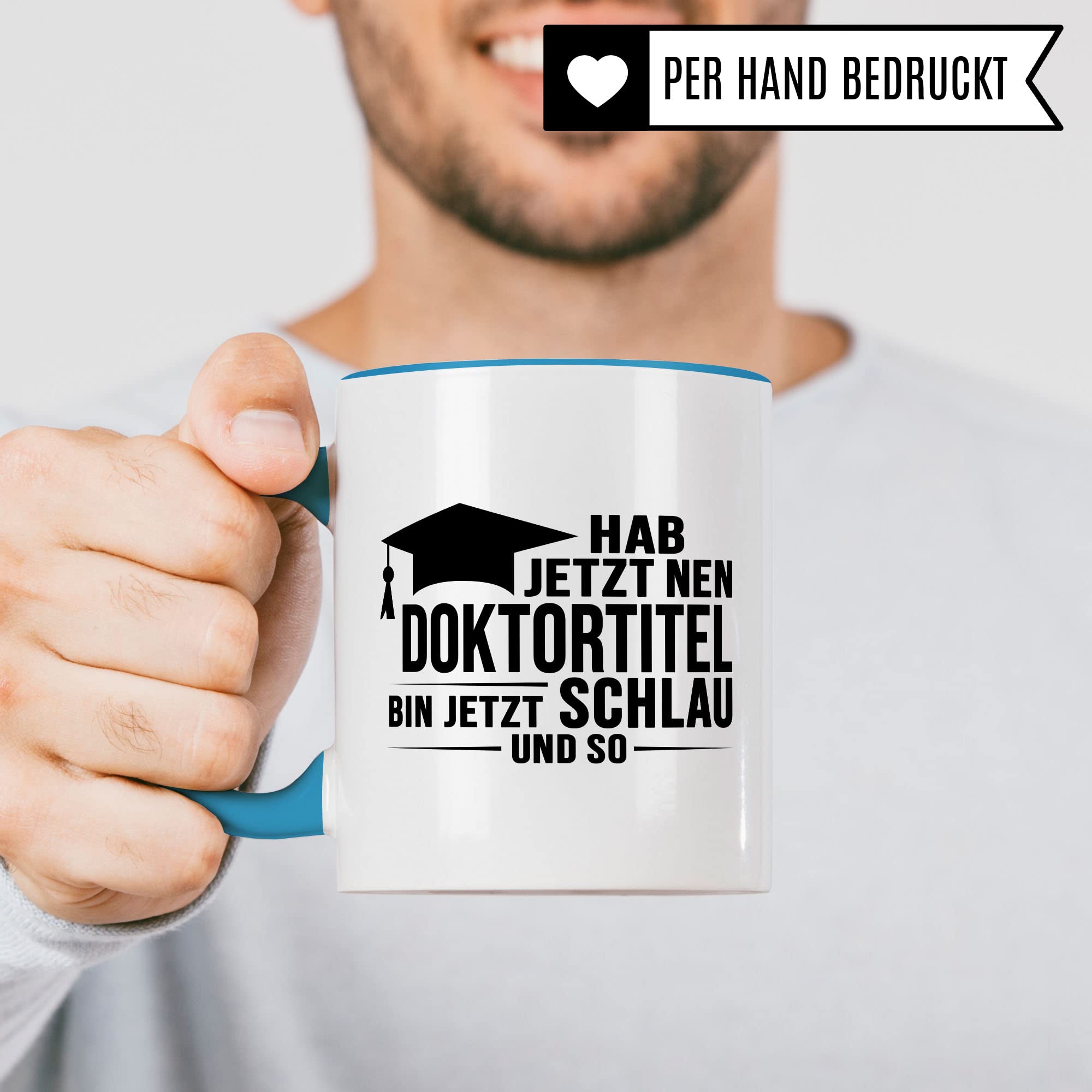 Doktortitel Tasse Geschenkidee, Kaffeebecher mit Spruch lustig, Doktor Geschenk, Kaffeetasse Humor Witz Geschenkidee für Doktorarbeit, Doktorin Teetasse