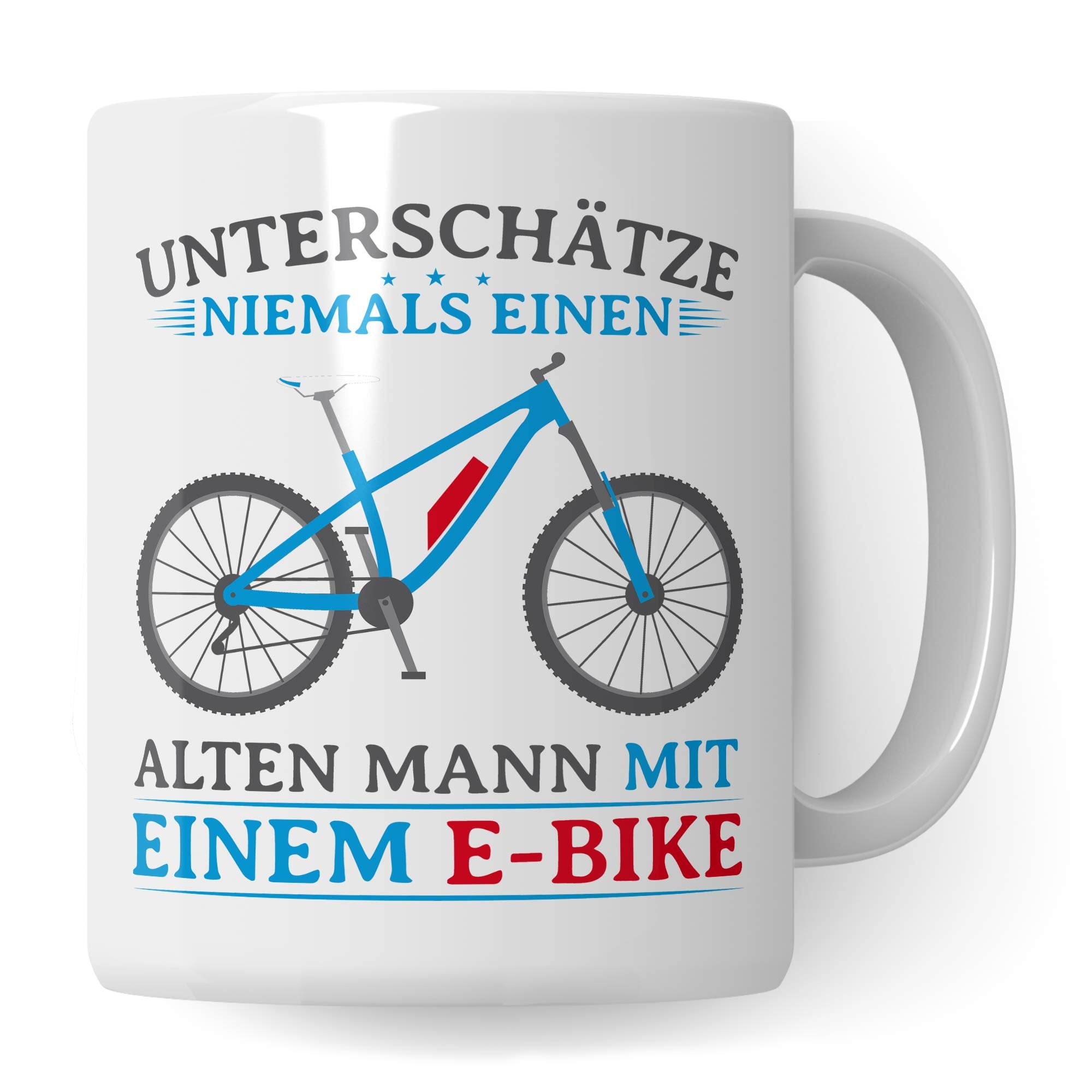 Pagma Druck Tasse EBike, Geschenke für E Bike Fahrer Ruhestand, Rentner Fahrrad Elektrorad Rente Renteneintritt Geschenkidee, Rentenbeginn Pedelec E-Bike Becher Kaffeetasse