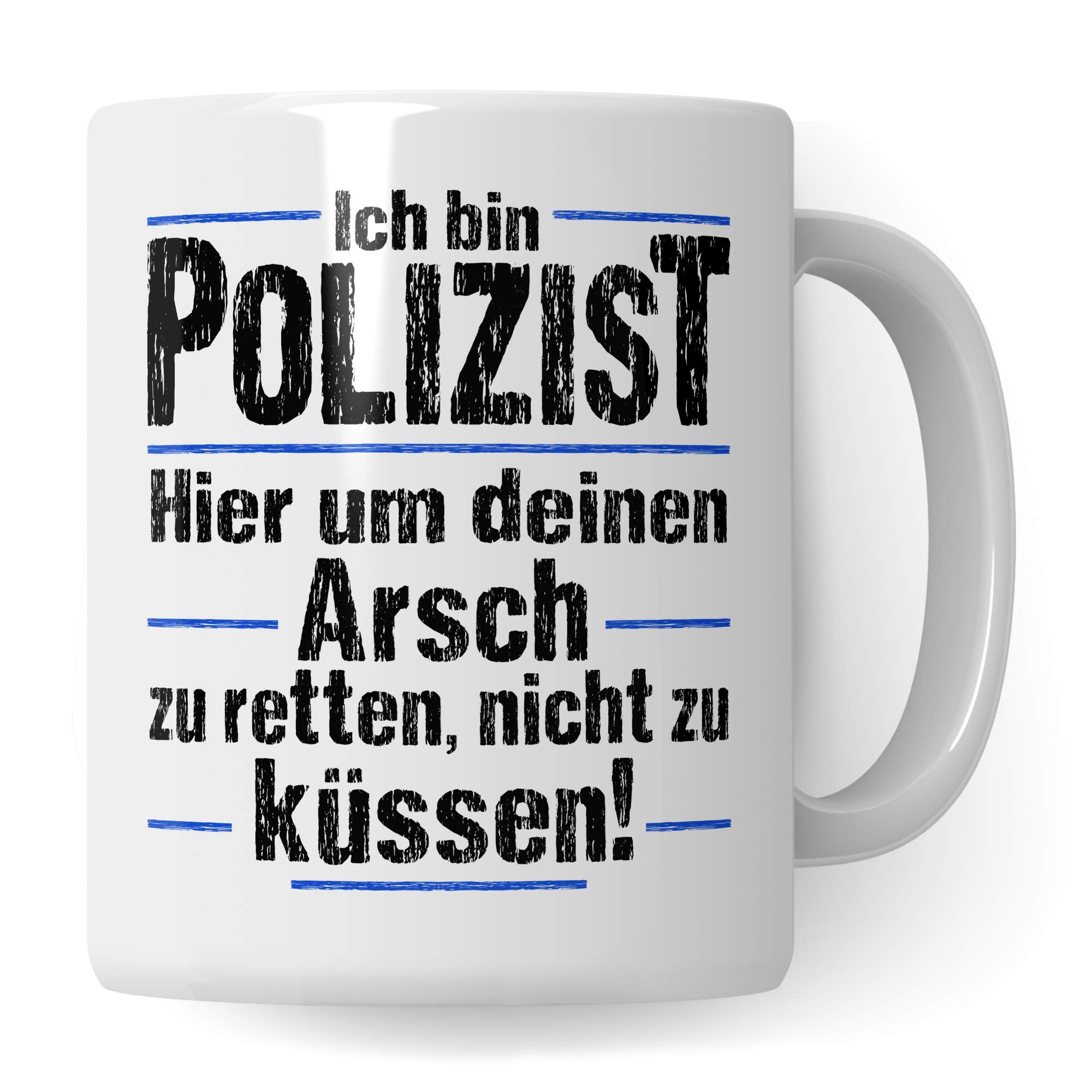 Pagma Druck Polizist Tasse, Polizei Geschenk, Becher Geschenkidee für Polizisten Kaffeetasse, Ausbildung Streifenpolizist Kripo Beamter Witz Police Kaffeebecher lustig