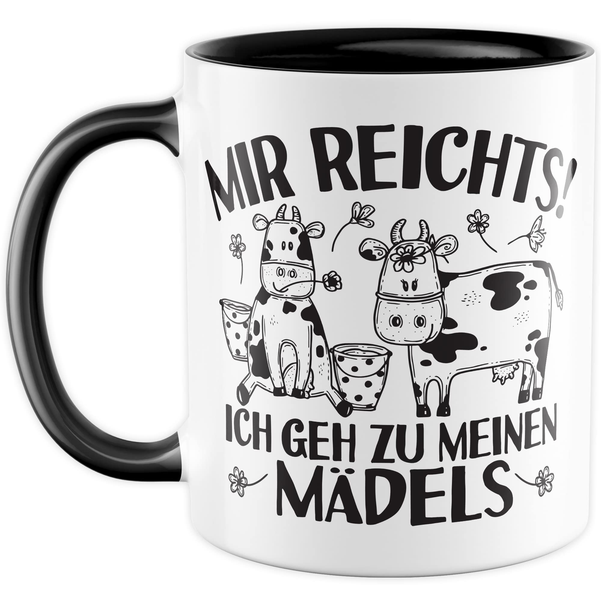 Kühe Tasse mit Spruch lustig Kuh Kaffeetasse Mädels Bäuerin Kaffee-Becher Rinder Kuhstall Tasse Kuhl Witz Tasse Humor Bauernfrau Bauernhof Tierhalter Tiere Landwirtschaft Landwirtin