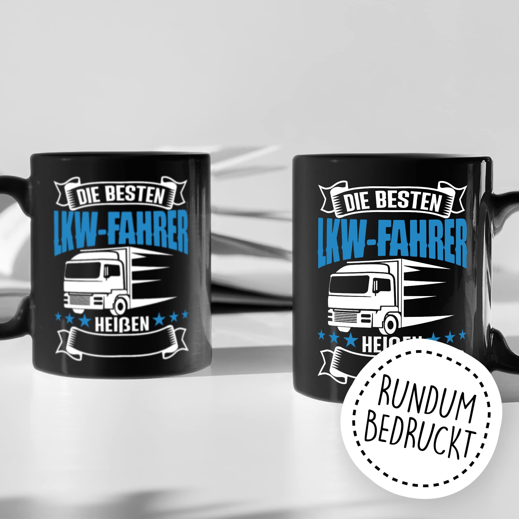 LKW Tasse personalisierbar Lkw Fahrer Kaffeetasse anpassbar Kaffee-Becher mit Wunsch Name lustig Geschenkidee persönlich Fernfahrer Geschenk Lastwagen Spediteur Custom Tasse mit Spruch