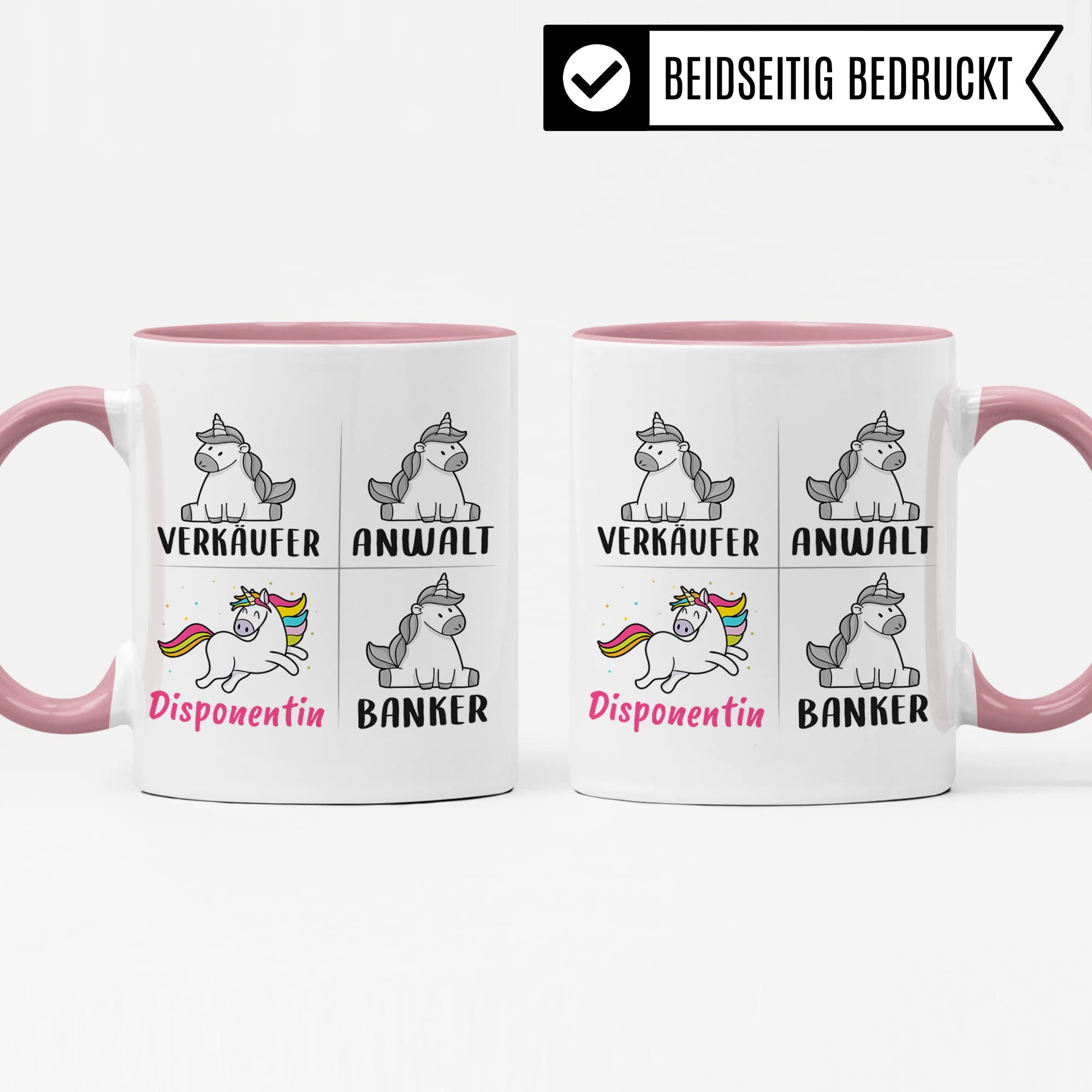 Tasse Disponentin lustig, Beruf Disponentin Geschenk, Spruch Disposition Kaffeebecher Geschenkidee, Kaffeetasse Frauen Einhorn Frauen Teetasse Becher