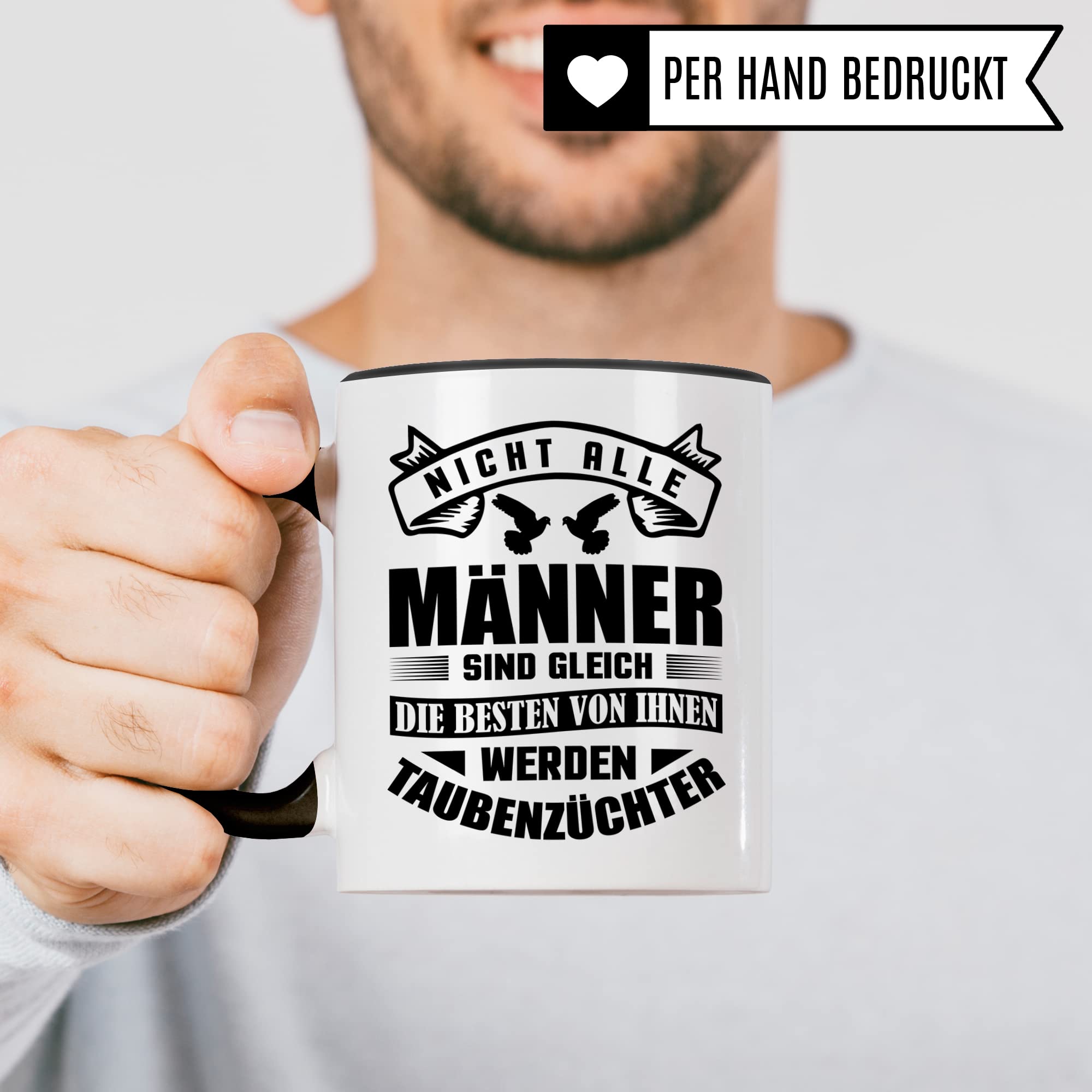 Taubenzüchter Tasse Geschenkidee, Kaffebecher mit Spruch lustig, Taubenzucht Geschenk, Kaffeetasse Humor Witz Geschenk für Männer, Taube Teetasse