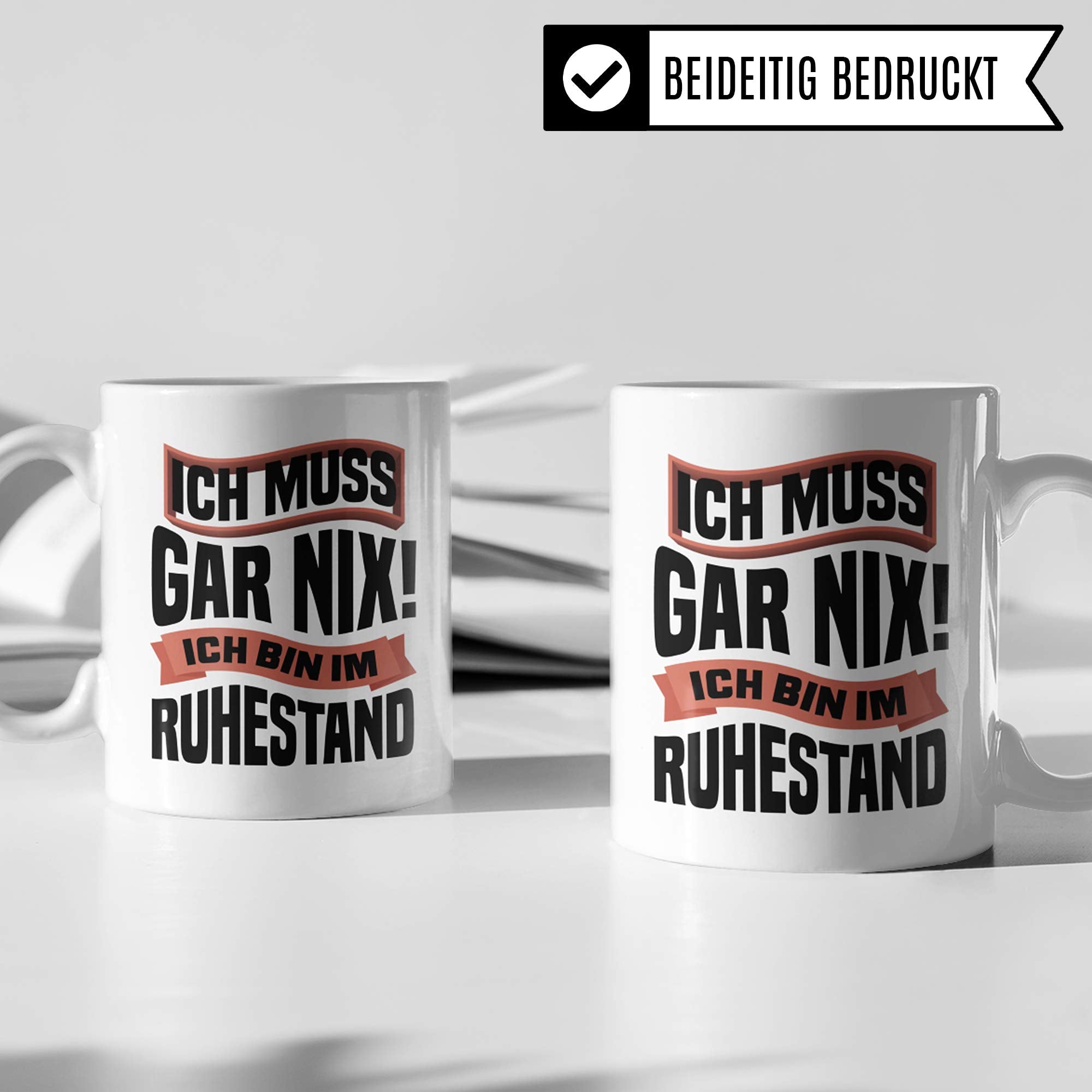 Pagma Druck Rentner Tasse, Geschenke zur Rente, Kaffeebecher Rentenbeginn Pension Rentnerin Spruch, Renteneintritt Geschenk Ruhestand Becher Mann & Frau