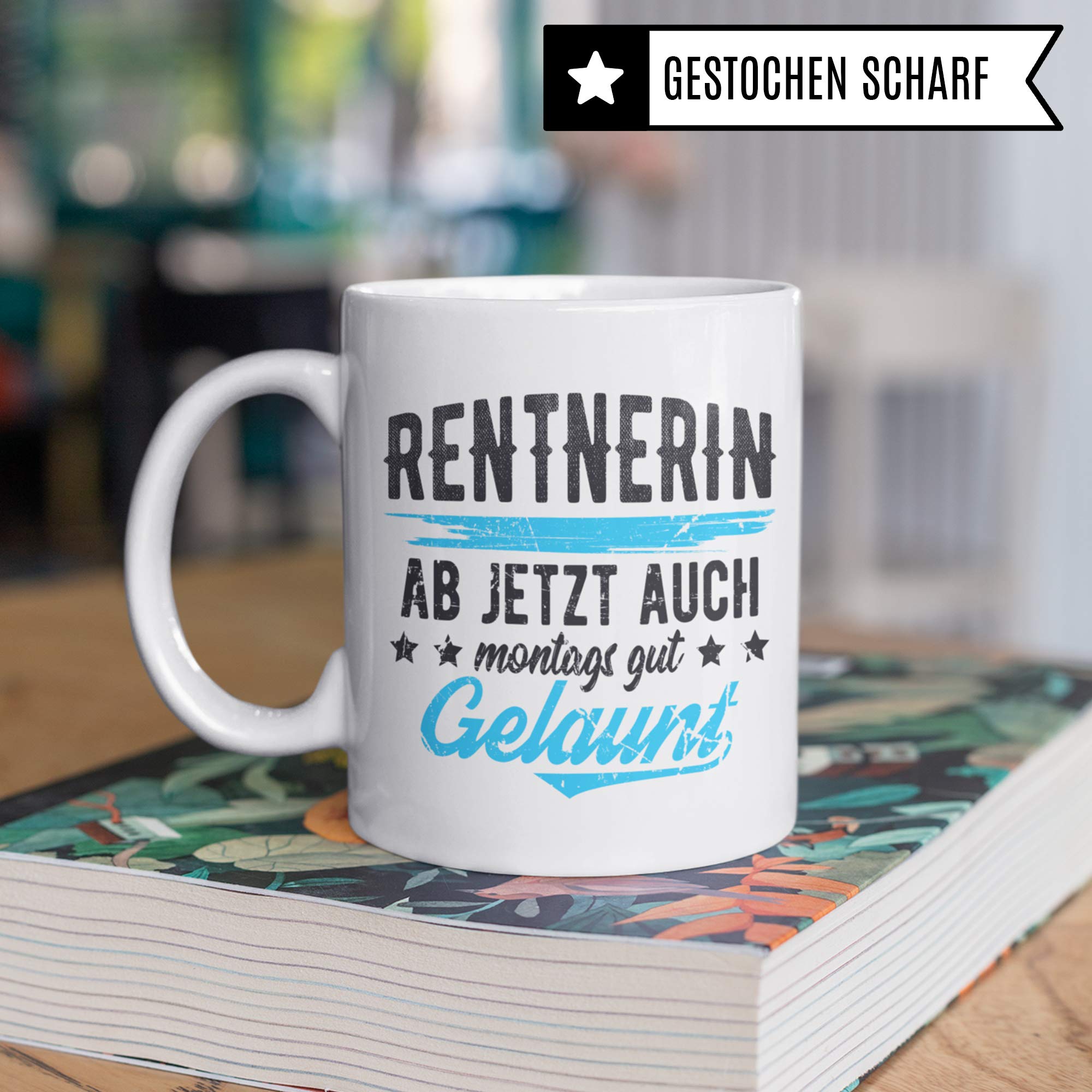 Pagma Druck Tasse Rentnerin, Ruhestand Geschenk für Frauen, Geschenkidee Rentner Renteneintritt, Geschenk Renteneintritt Frau, Kaffeetasse Pension