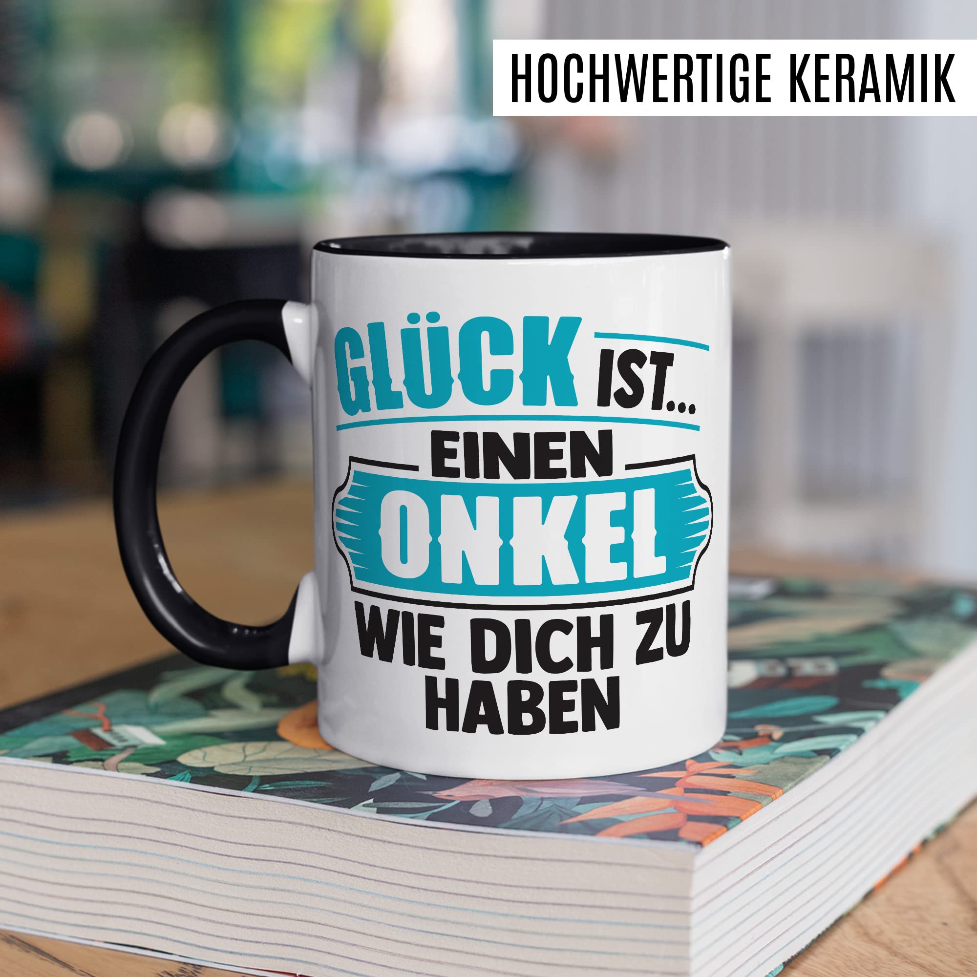 Onkel Tasse Geschenk lustig Bruder Kaffeetasse Nichte Kaffee-Becher Neffe Geschenkidee Familie Humor Geschwister Patenonkel Pate Patenkind