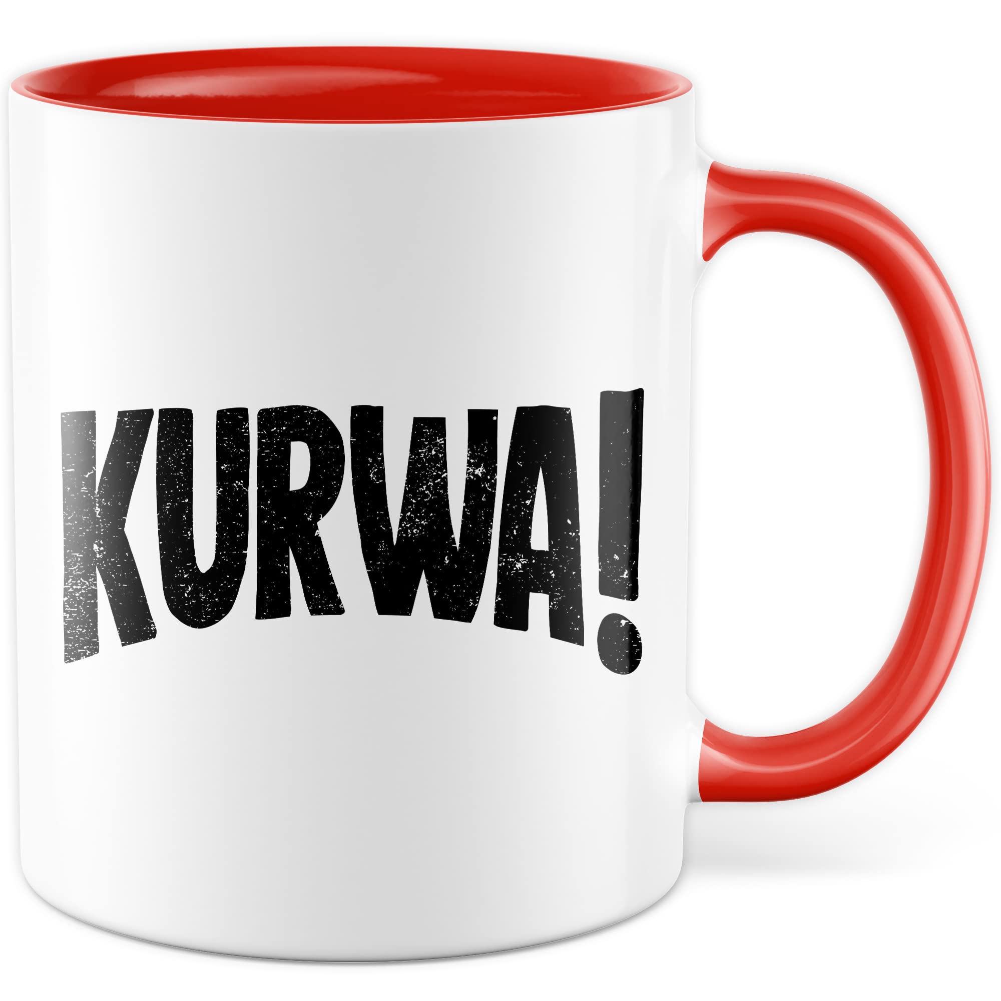 Kurwa Tasse lustige Kaffeetasse mit Spruch polnisch Kaffee-Becher Polen Witz kurwa mac Geschenkidee Pole Polin Geschenk Ostblock Polnisch Sarkasmus Schimpfwort Beleidigung Sprache