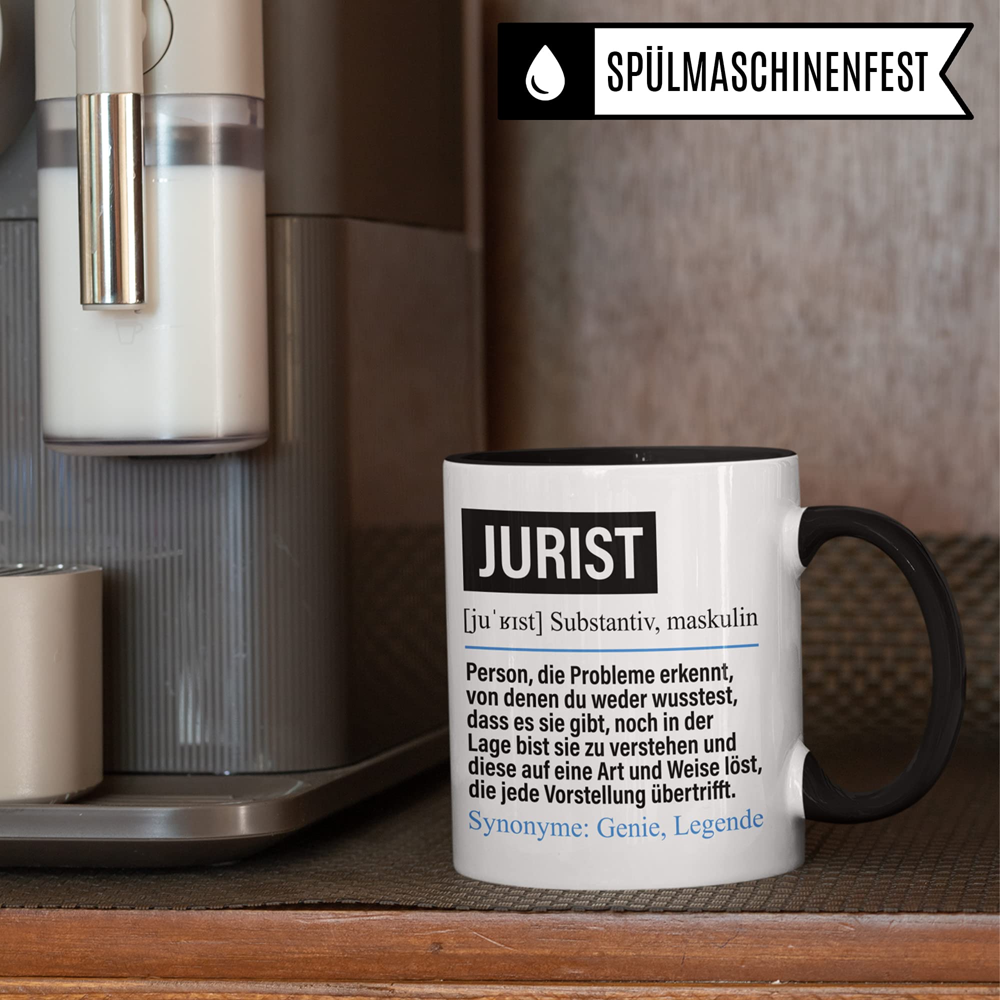 Jurist Tasse lustig, Jurist Beruf Geschenk, Spruch Jura Geschenkidee, Kaffeetasse Beruf Studium Uni Juristen Kaffeebecher Teetasse Becher