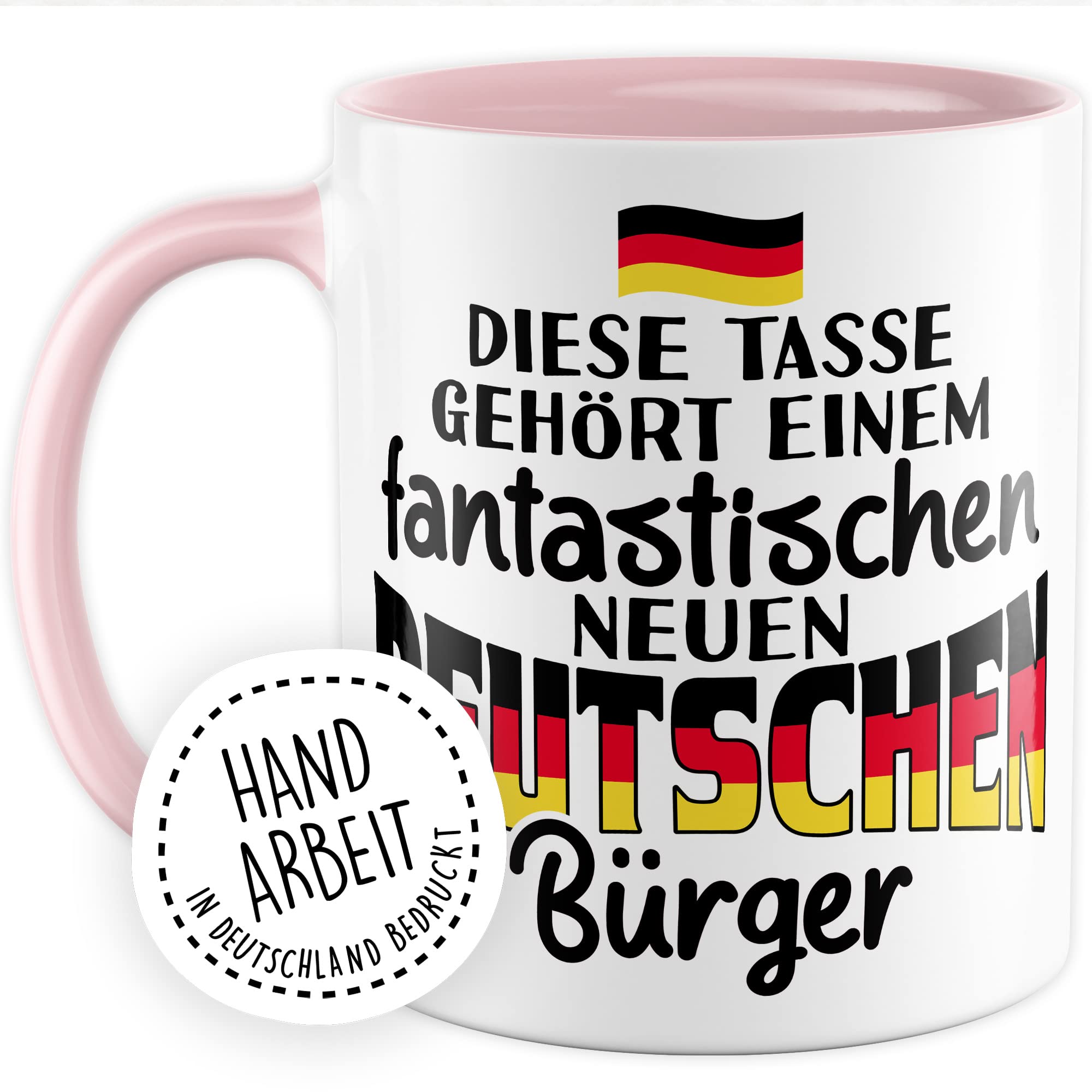 Einbürgerung Tasse Geschenk, Diese Tasse gehört einem fantastischen neuen Bürger Geschenkidee Kaffeetasse mit Spruch herzlich Kaffee-Becher Neu Deutschland Einwanderung Willkommensgeschenk