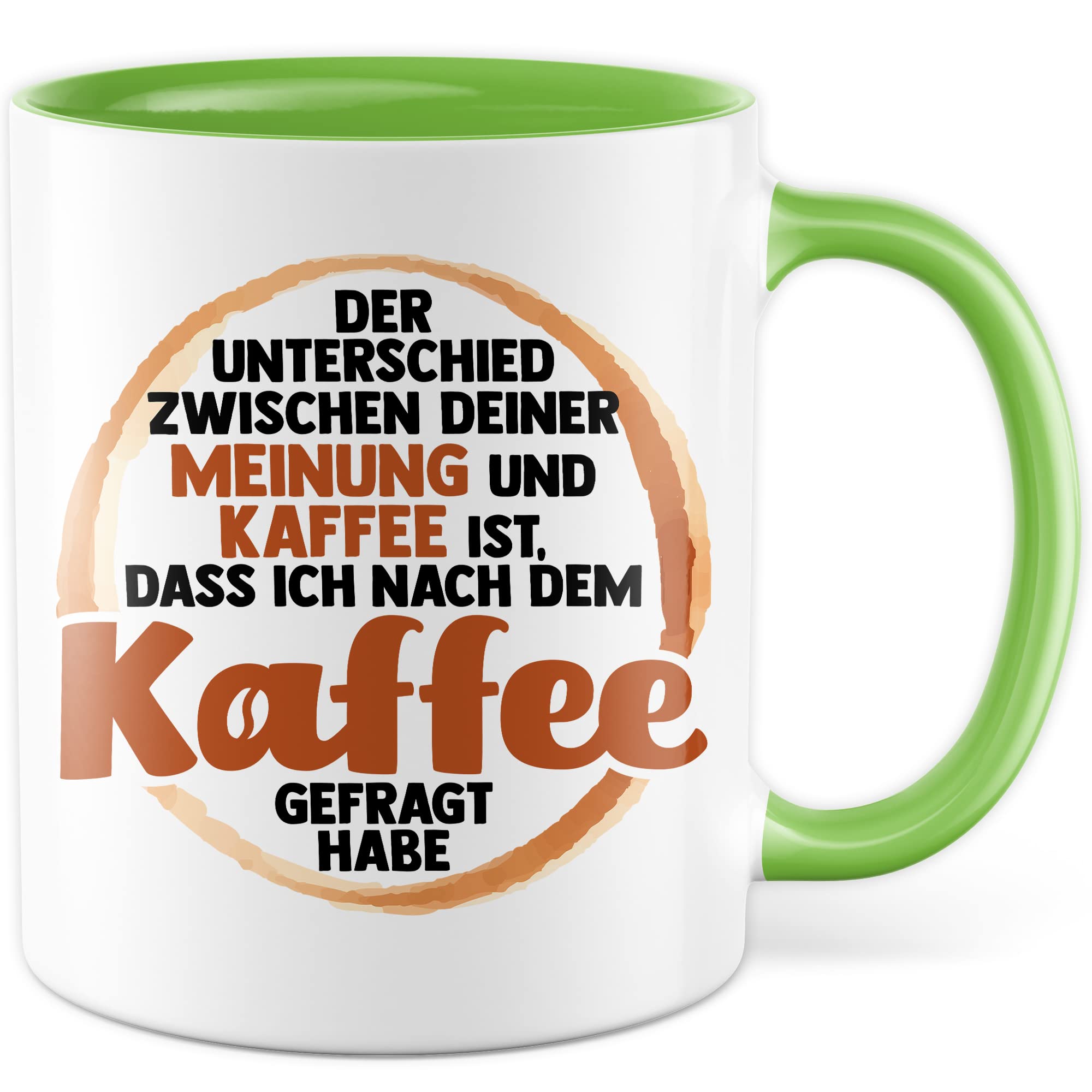 Tasse lustig Kaffeetasse mit Spruch Unterschied zwischen Kaffee und deiner Meinung Kaffee-Becher lustig Witz Teetasse Geschenk Humor Geschenkidee Sarkasmus Büro Zuhause