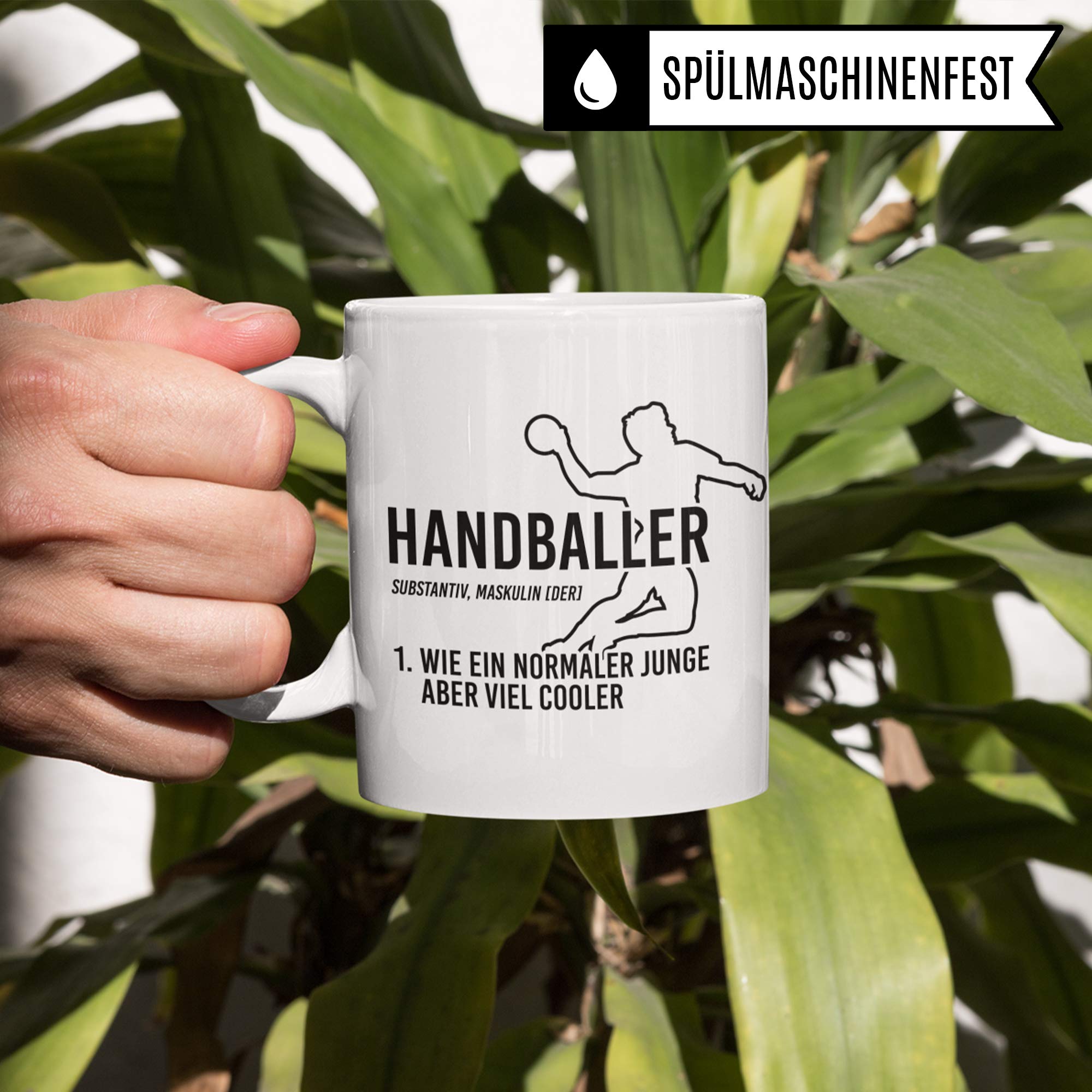 Handballer Tasse, Handball Geschenke für Jungs, Handball Geschenkidee Spruch, Handballspieler Kaffeetasse Handballverein Handballmannschaft Jungen Becher