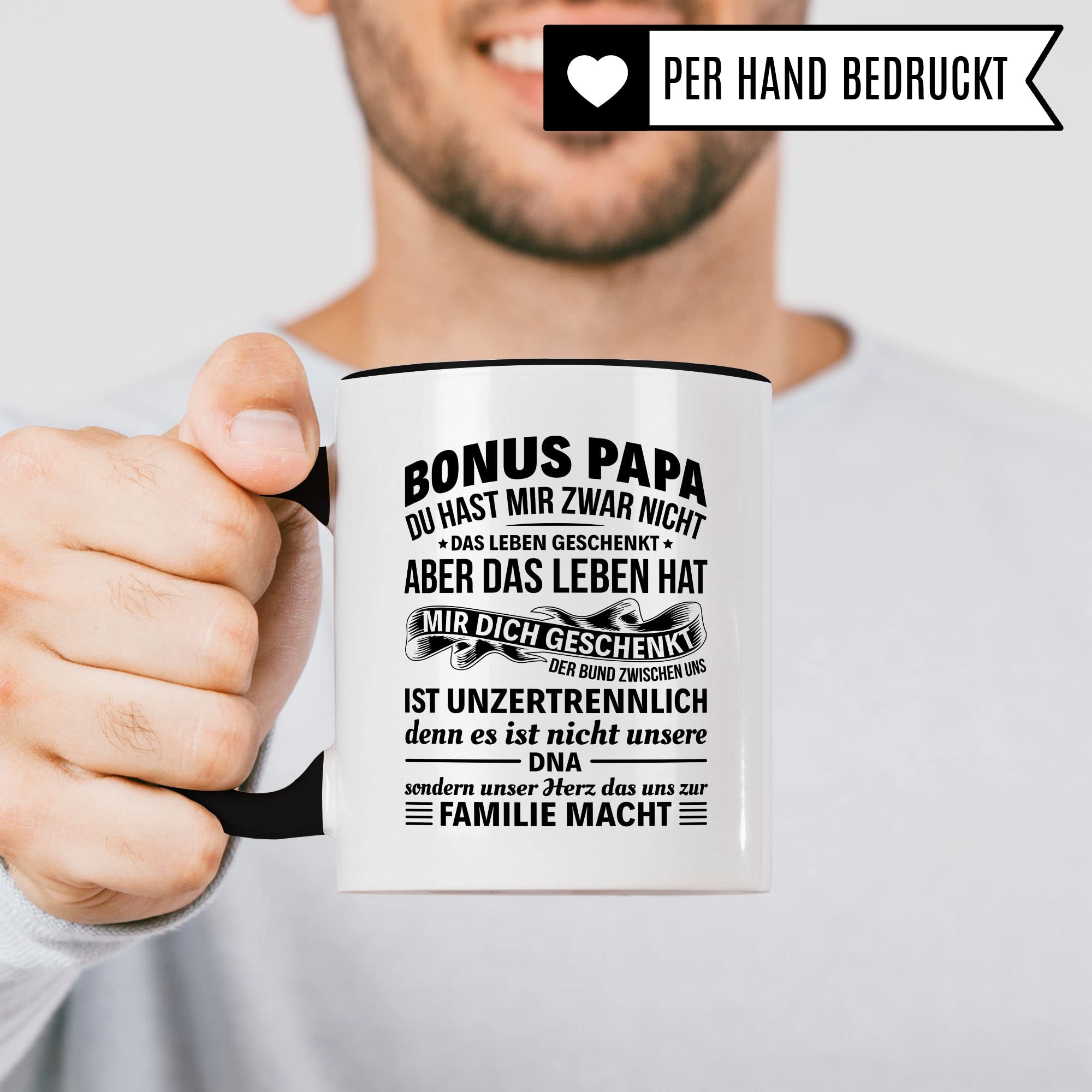 Stiefpapa Tasse Geschenkidee Papa Kaffeetasse Geschenk für Stiefvater Kaffeebecher Bonuspapa Becher