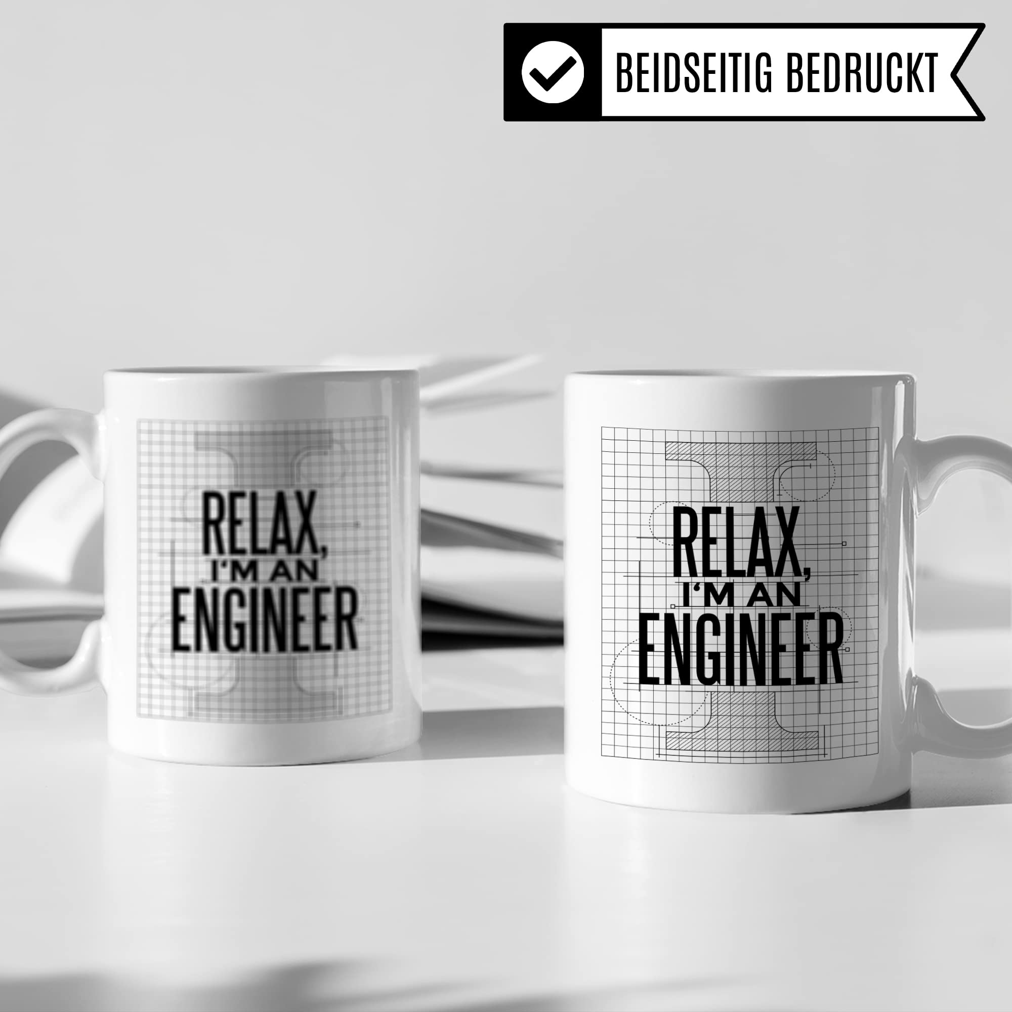 Ingenieur Tasse mit Spruch lustig, Engineer Ingenieurin Kaffeetasse, Kaffeetasse Humor Witz Geschenk für Entwickler Geschenkidee, Kaffeebecher für Männer, Ironie Relax Teetasse