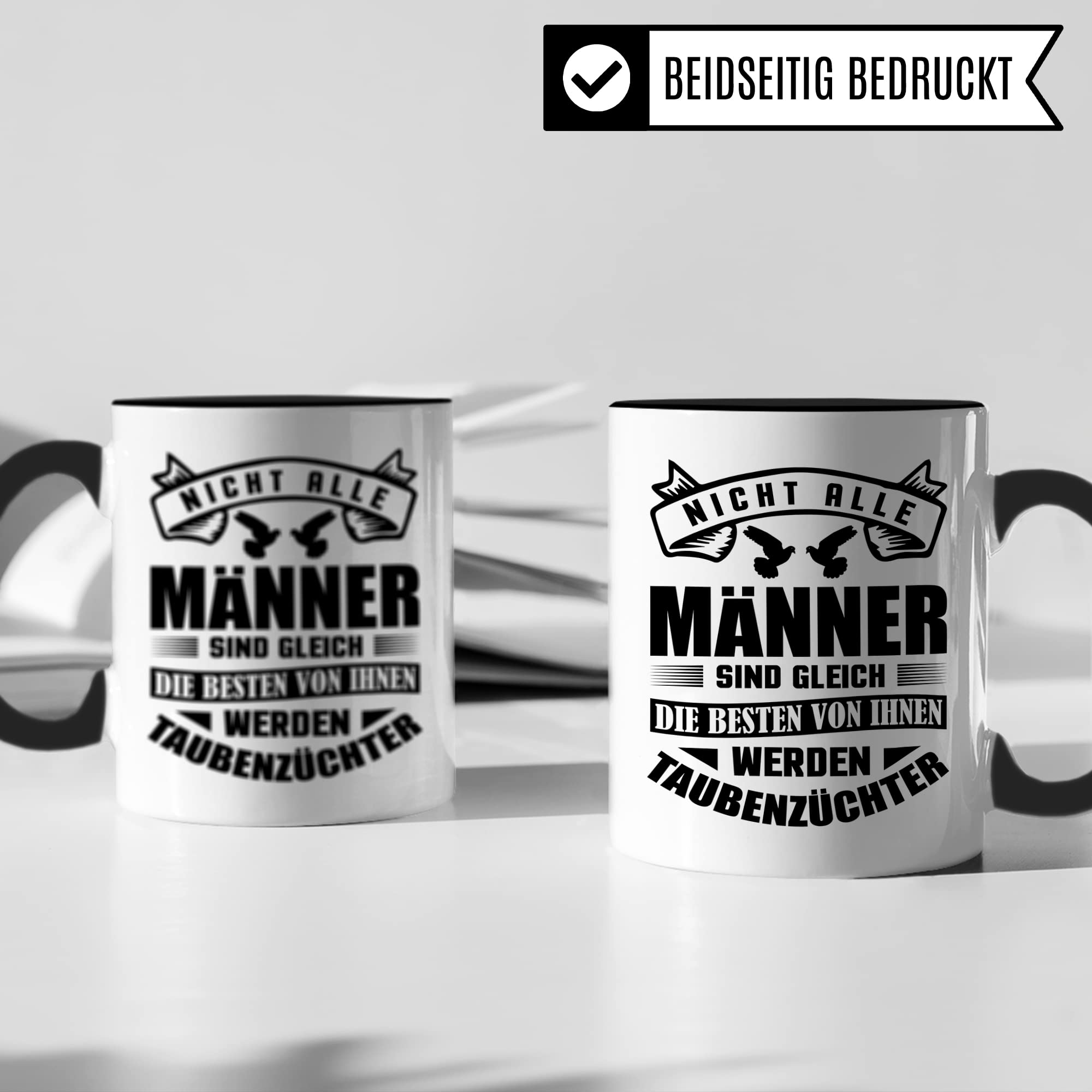 Taubenzüchter Tasse Geschenkidee, Kaffebecher mit Spruch lustig, Taubenzucht Geschenk, Kaffeetasse Humor Witz Geschenk für Männer, Taube Teetasse