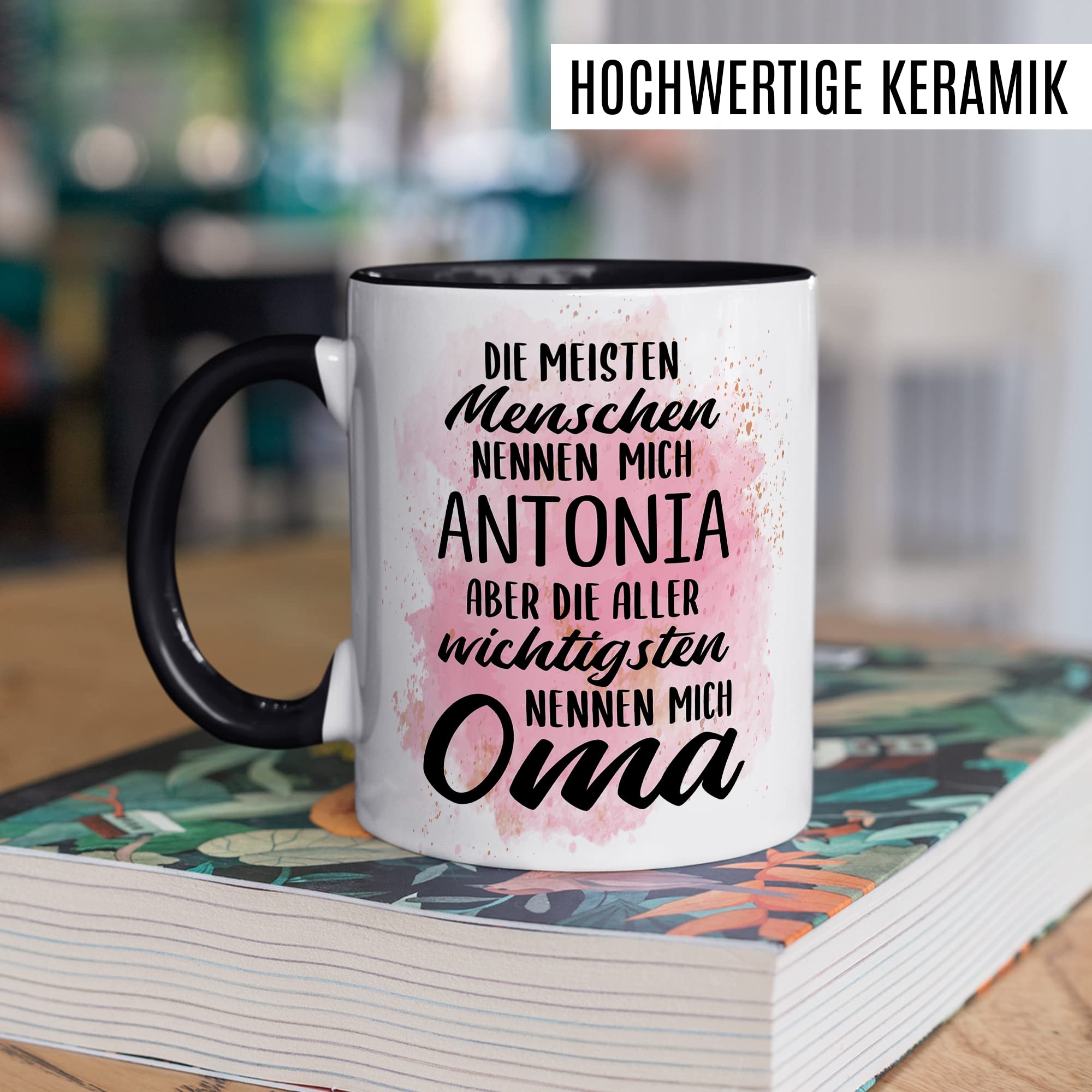 Oma Tasse personalisiert mit Name - Die wichtigsten Menschen nennen mich Oma Geschenk personalisieren - Großmutter Geschenkidee von Enkel & Enkelin Kaffee-Becher personalisierbar