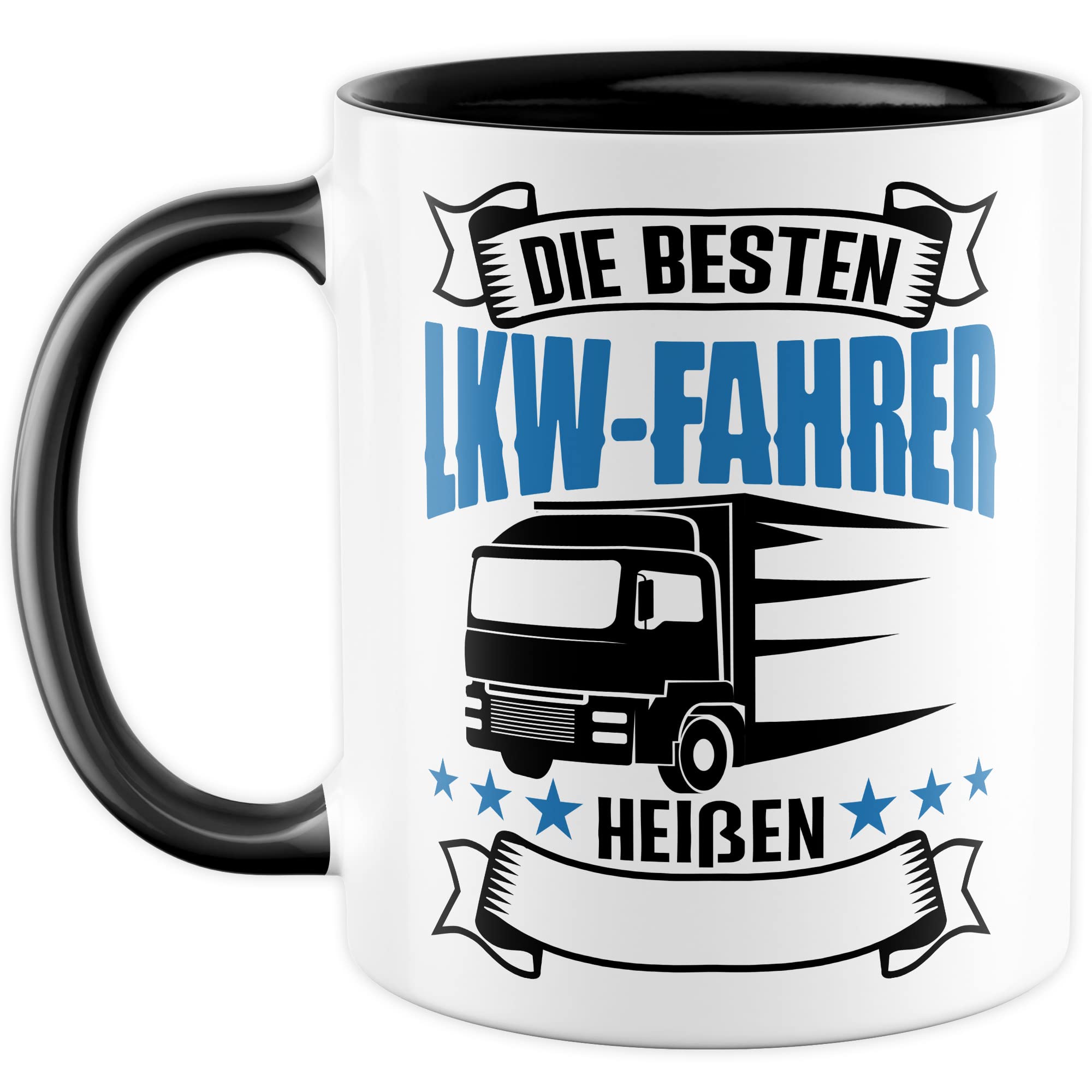 LKW Tasse personalisierbar Lkw Fahrer Kaffeetasse anpassbar Kaffee-Becher mit Wunsch Name lustig Geschenkidee persönlich Fernfahrer Geschenk Lastwagen Spediteur Custom Tasse mit Spruch