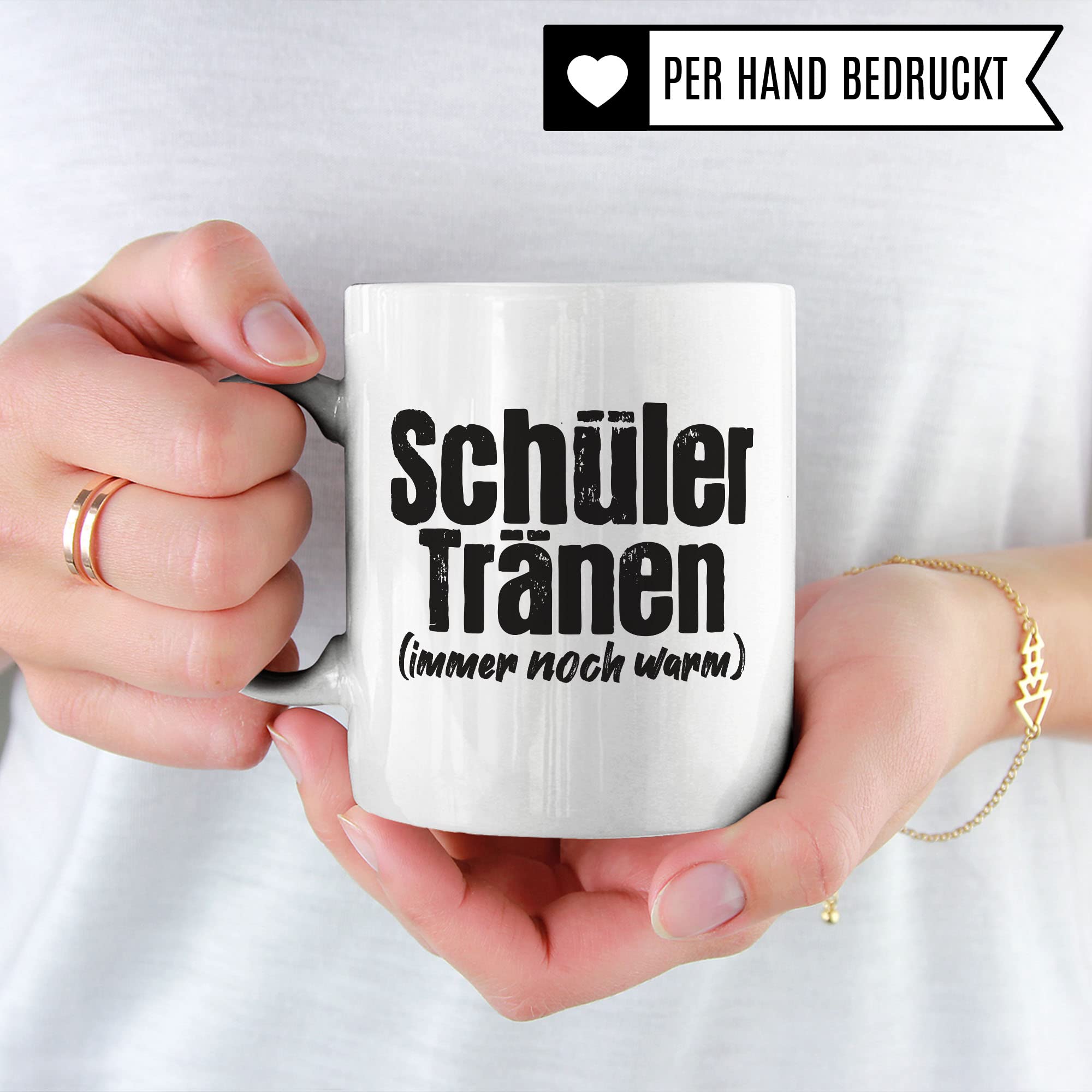 Lehrer Tasse lustig - Schüler Tränen noch warm - Kaffeetasse Schule Geschenk für Lehrer & Lehrerin Witz Kaffee-Becher