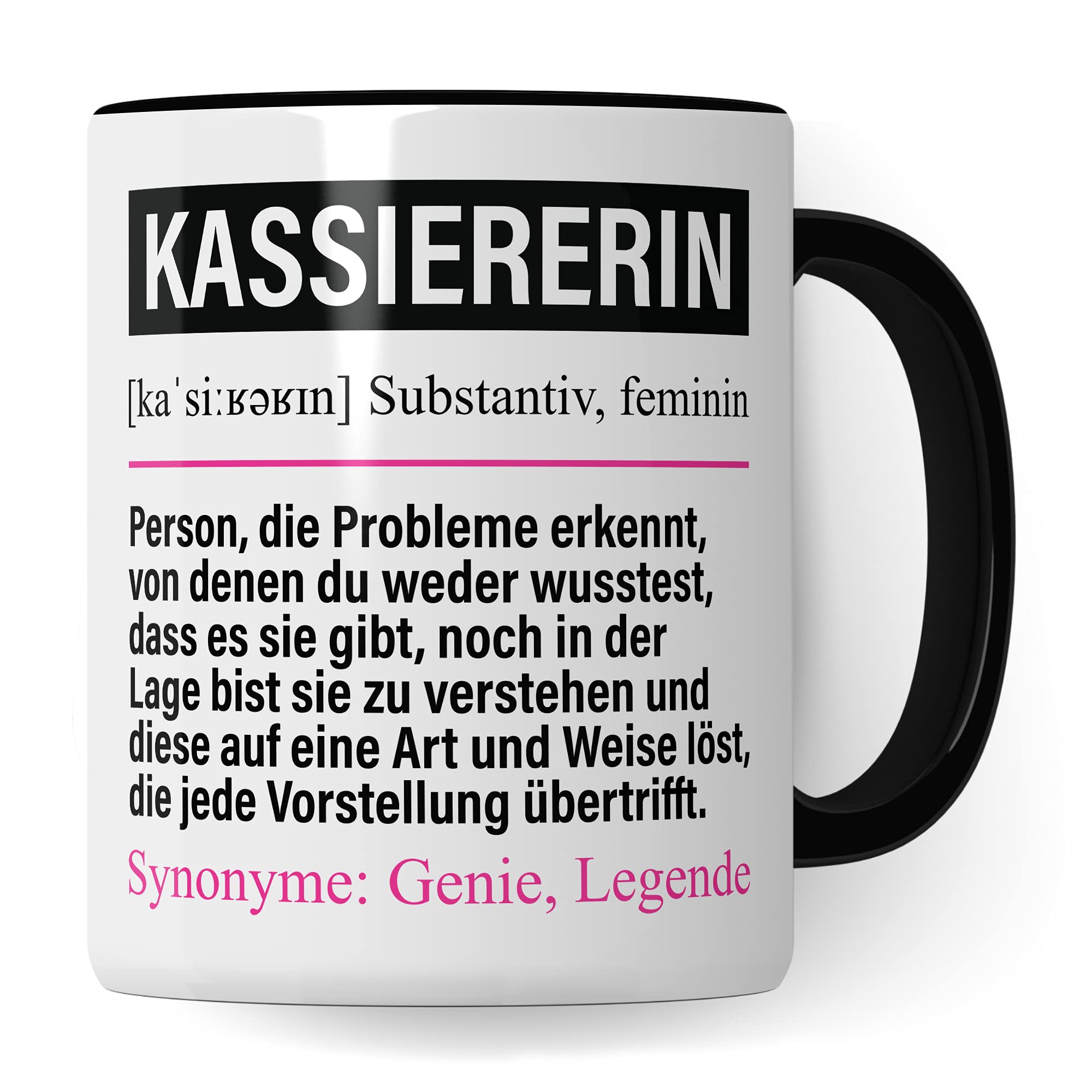 Kassiererin Tasse lustig, Kassiererin Geschenk Beruf, Spruch Kassenwartin Geschenkidee, Kaffeetasse Beruf Kaffeebecher Teetasse Becher