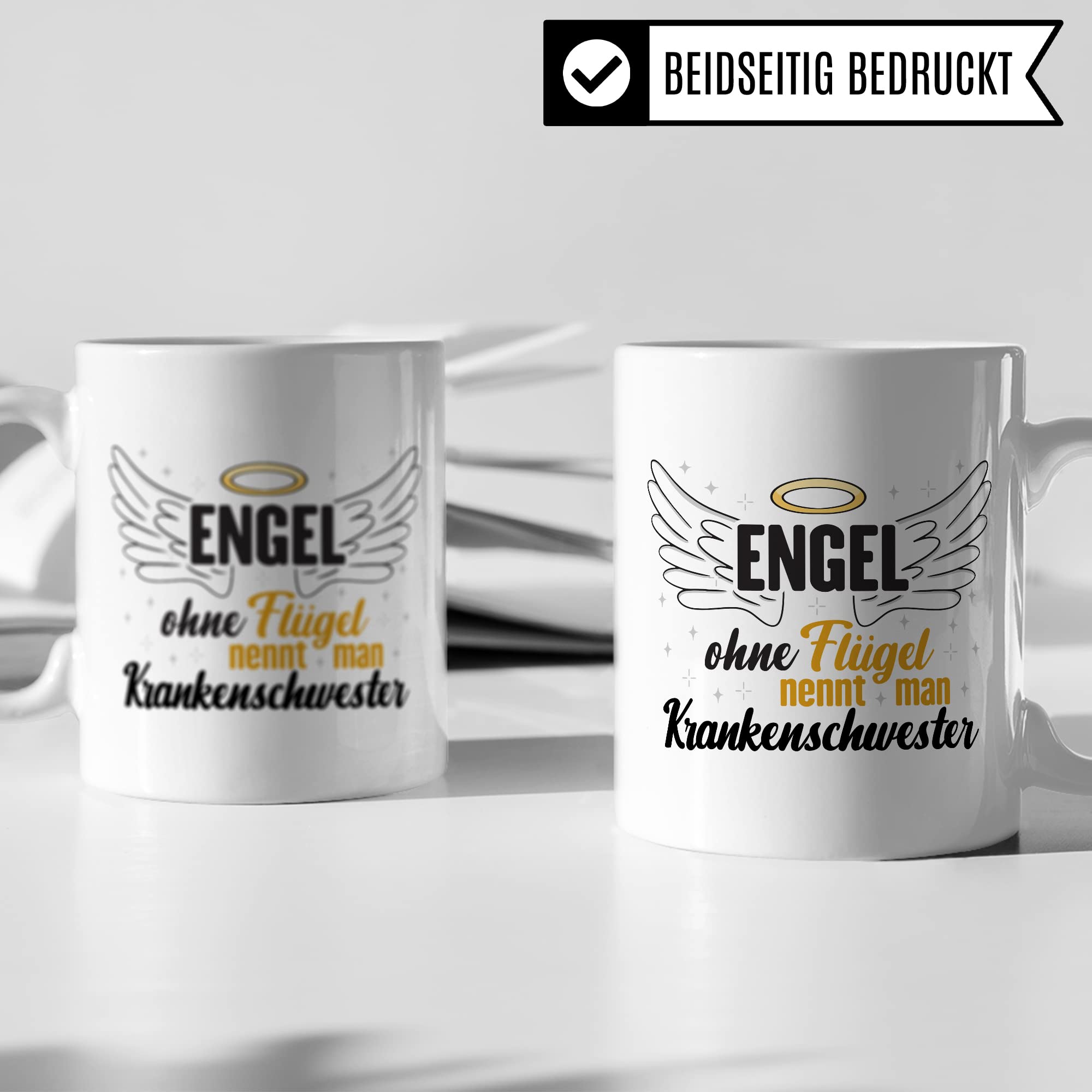 Krankenschwester Tasse, Engel ohne Flügel nennt man Krankenschwester, Krankenschwester Geschenk Medizinische Fachangestellte Arzthelferin Kaffee-Becher