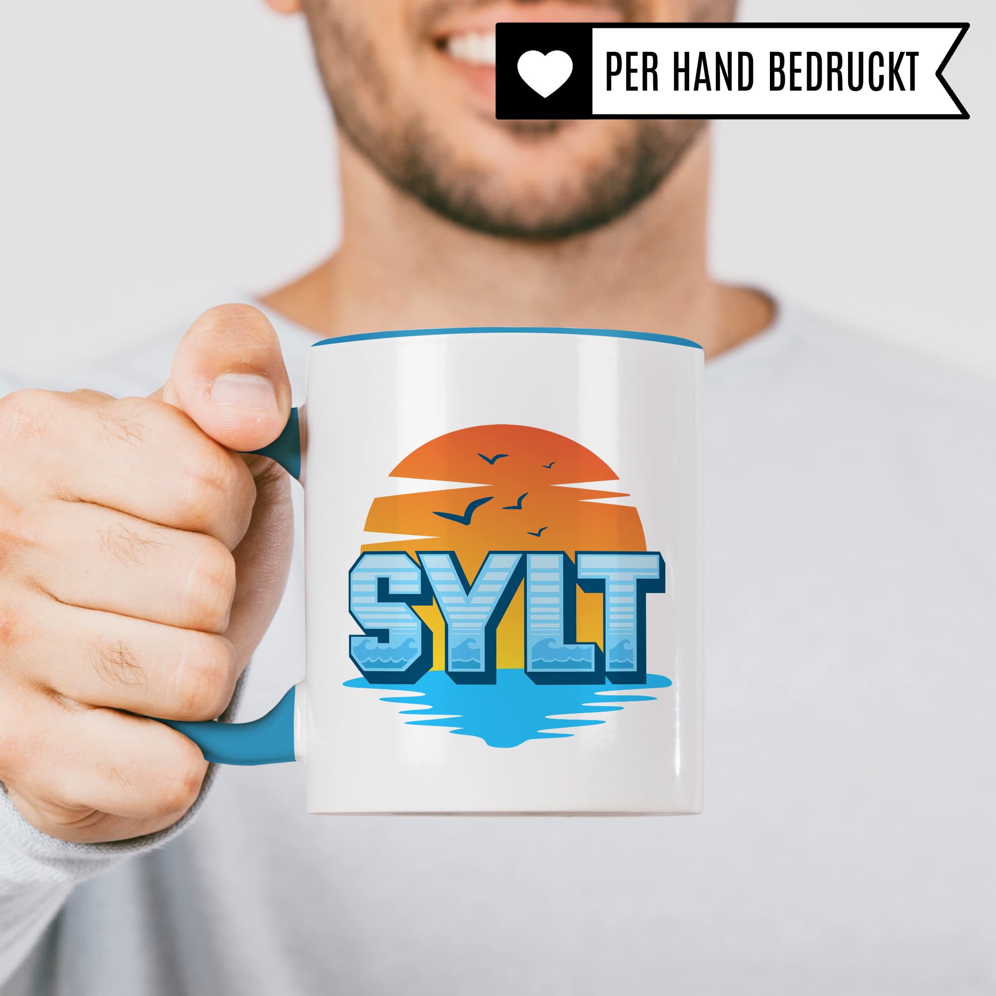 Sylt Tasse Kaffee-Tasse Kaffee-Becher Geschenkidee für Syltliebhaber Geschenk Syltfan Tasse Insel Sylt