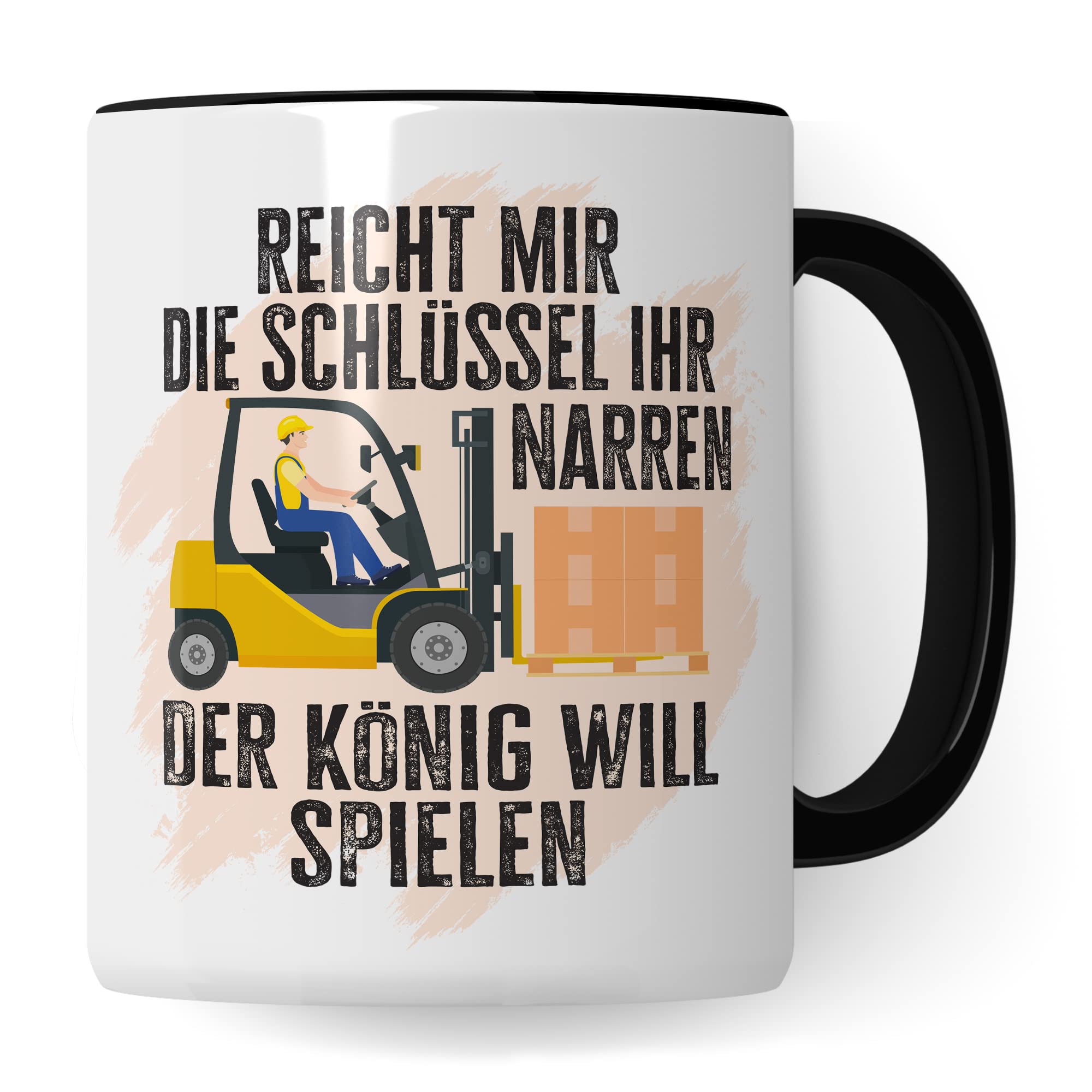 Tasse Staplerfahrer mit Spruch lustig Lagerist Geschenk Gabelstaplerfahrer Kaffee-Tasse böser Humor Kaffeebecher Lagerarbeiter Lagerlogistiker Geschenkidee