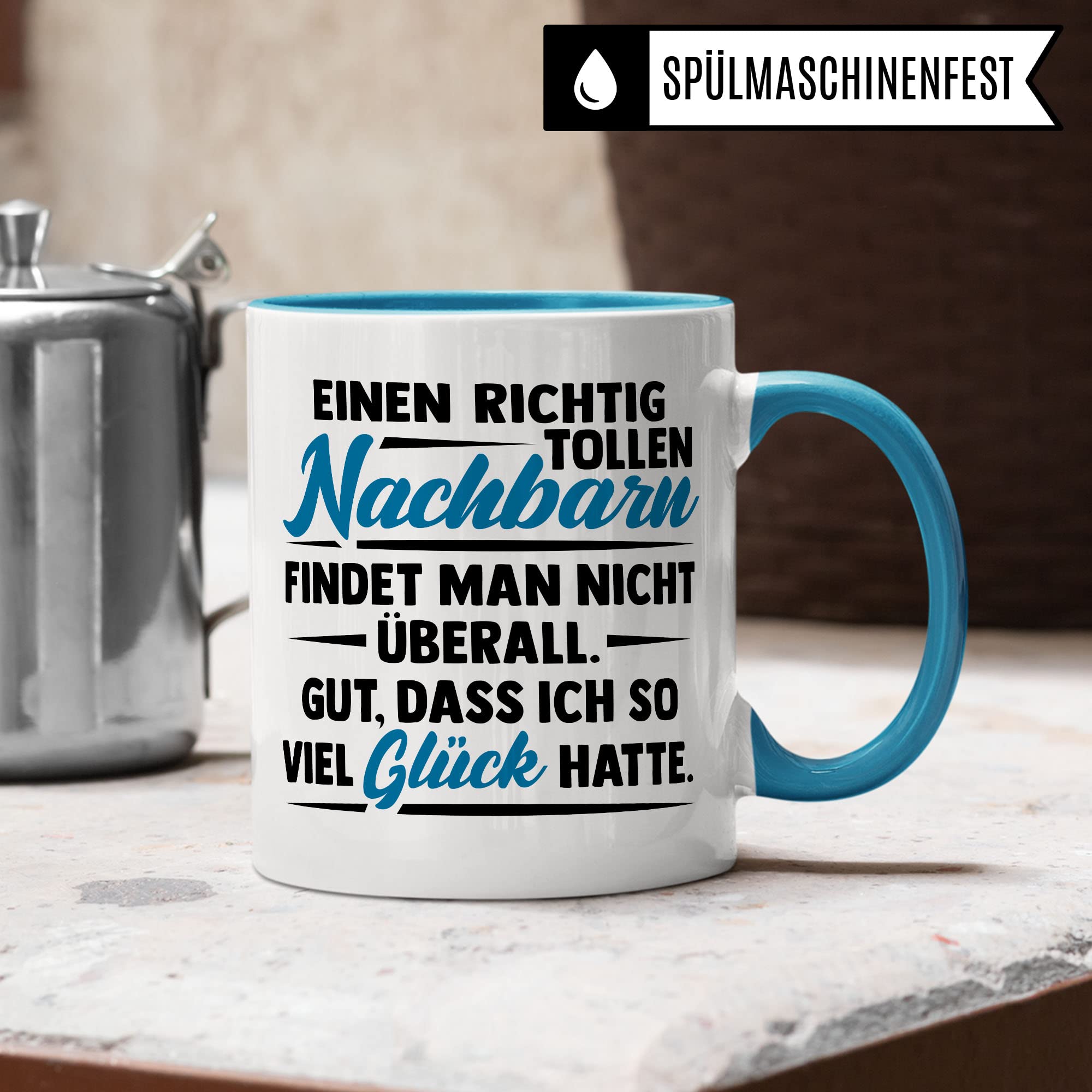Tasse Nachbar, Nachbar Geschenk lustig Geburtstag Abschied, Kaffeetasse Nachbarschaft Nachbarin Freunde, Nachbarschaftsgeschenke Kaffee-Becher